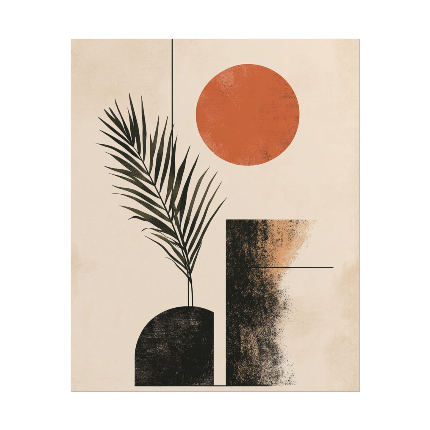 Desert Solitude - Minimalist Abstract Art Print