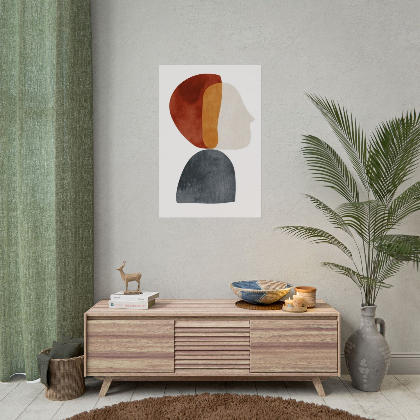 Layers of Thought - Abstract Profile Art Print