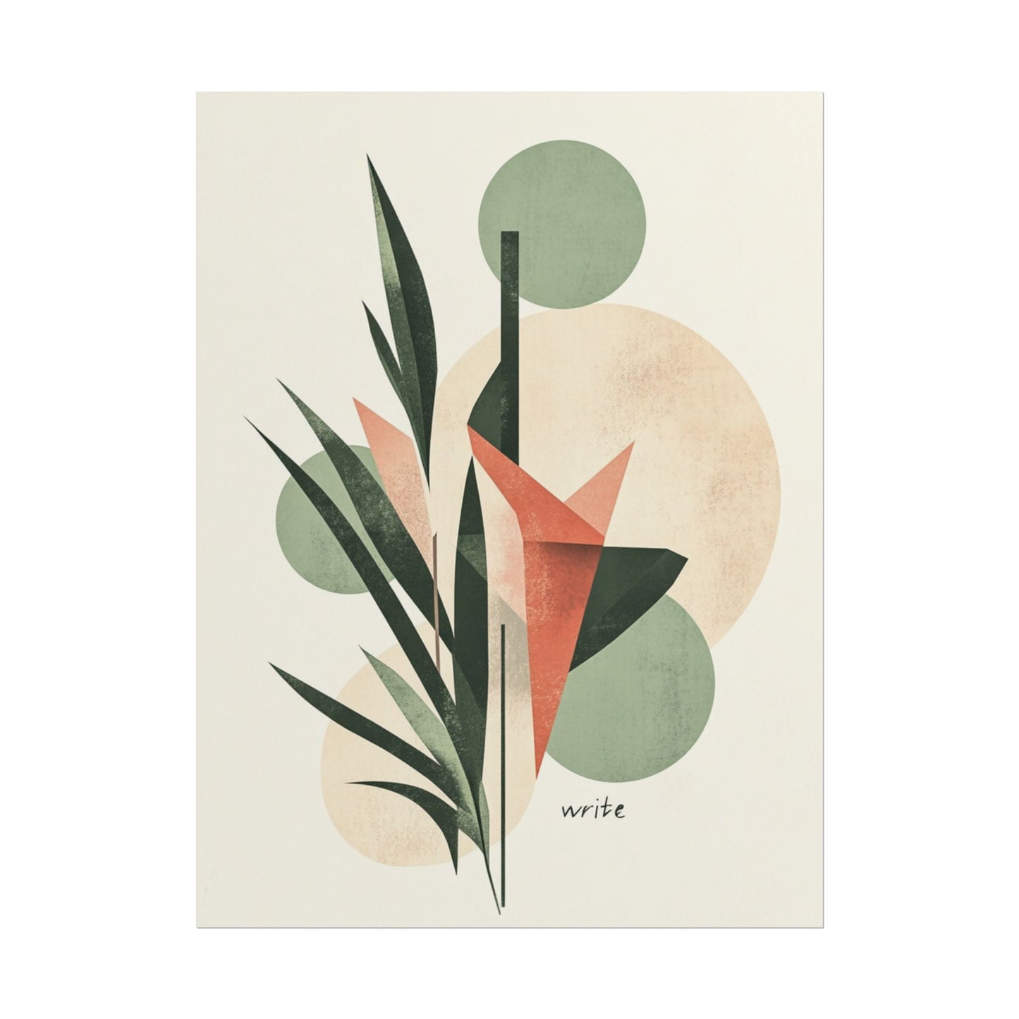 Botanical Balance - Abstract Nature Art Print