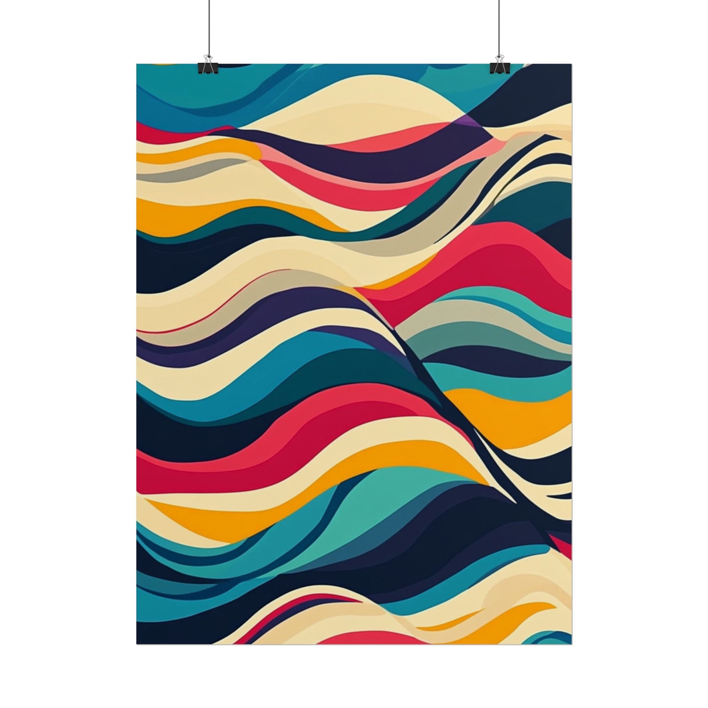 Flowing Waves of Colour - Abstract Art Print