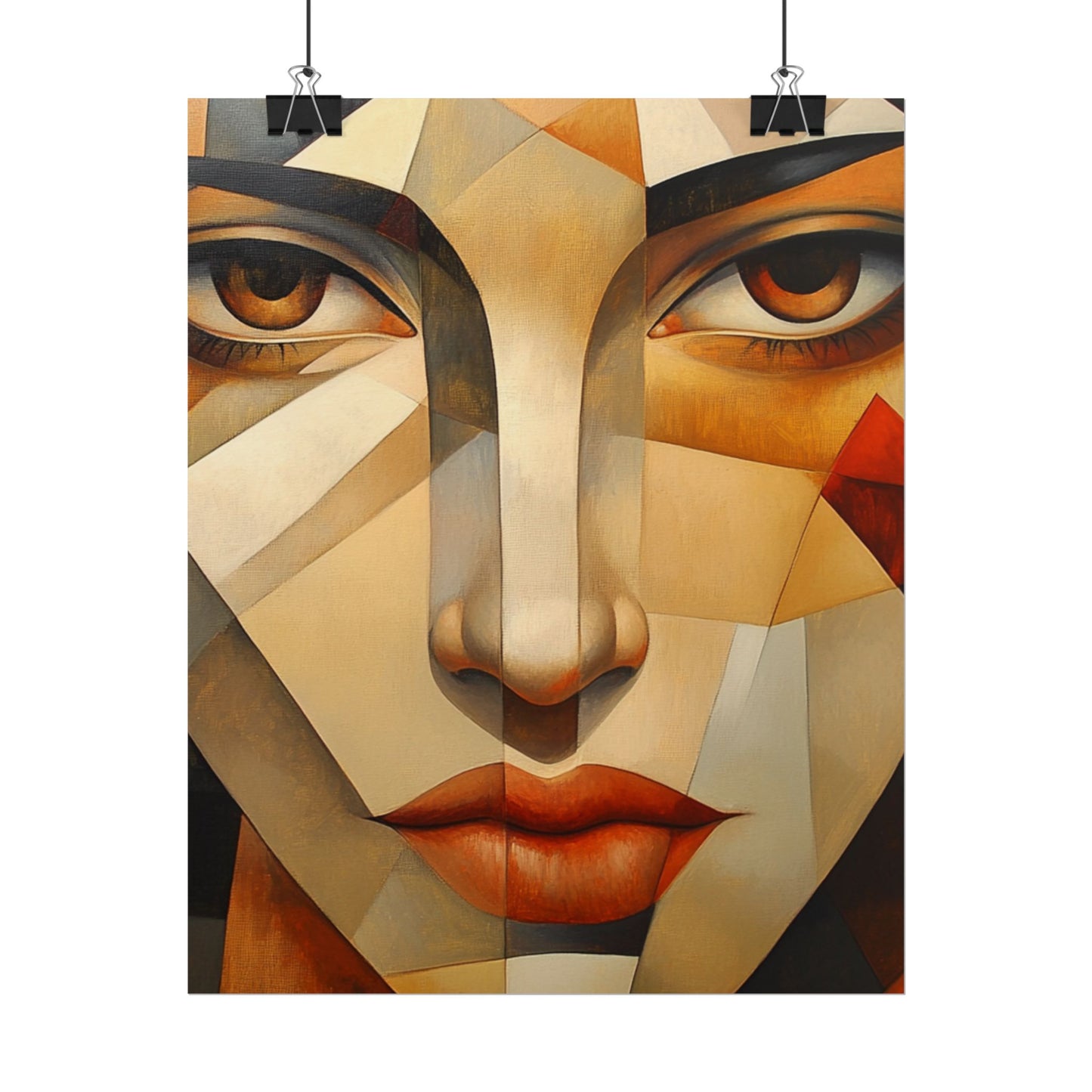 Facets of Emotion - Abstract Geometric Portrait Art Print