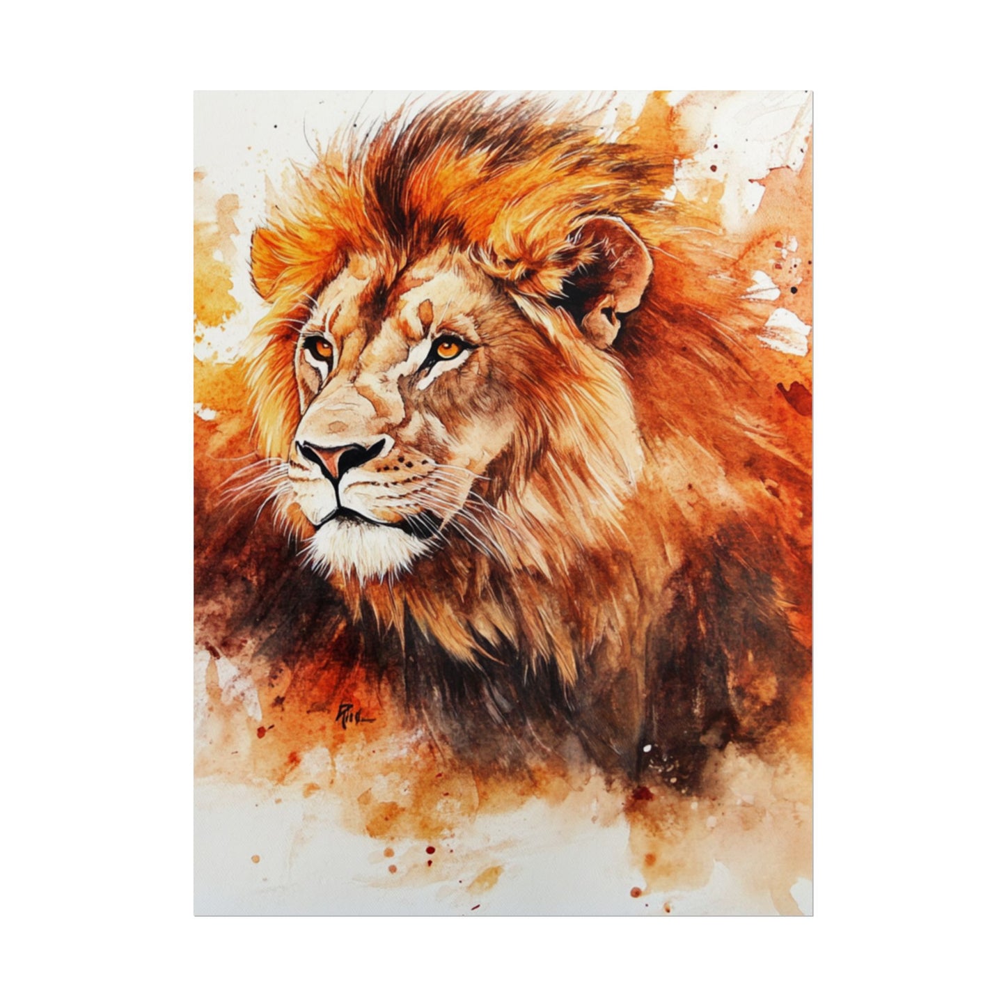 Fierce Elegance - Abstract Lion Art Print