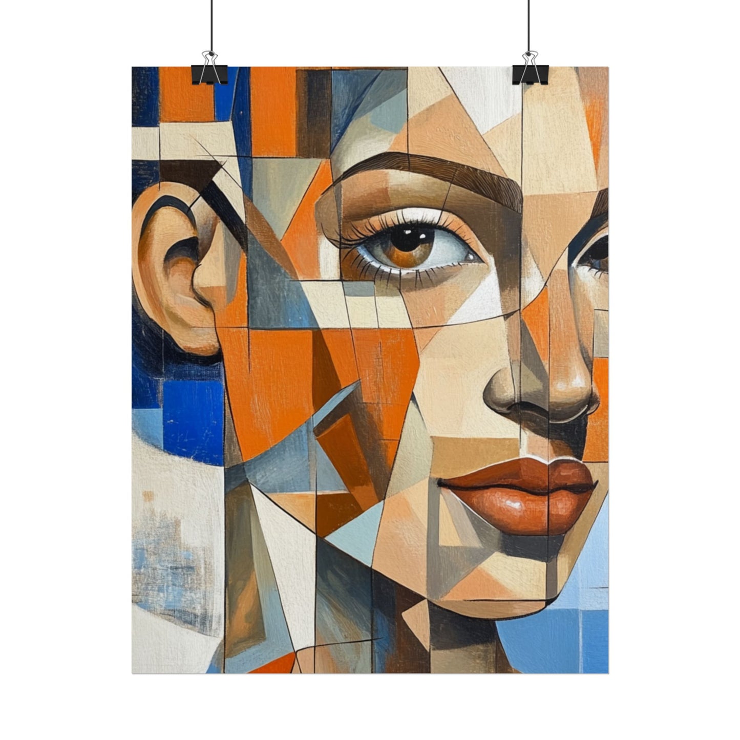 Geometric Harmony - Abstract Portrait Art Print