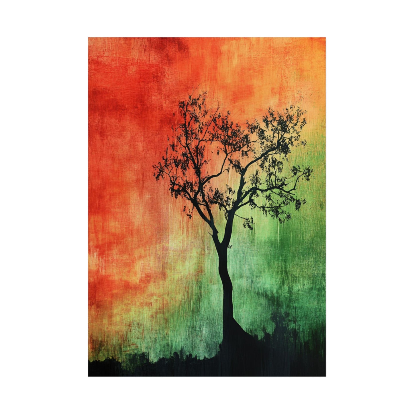 Autumnal Silhouette - Abstract Tree Art Print