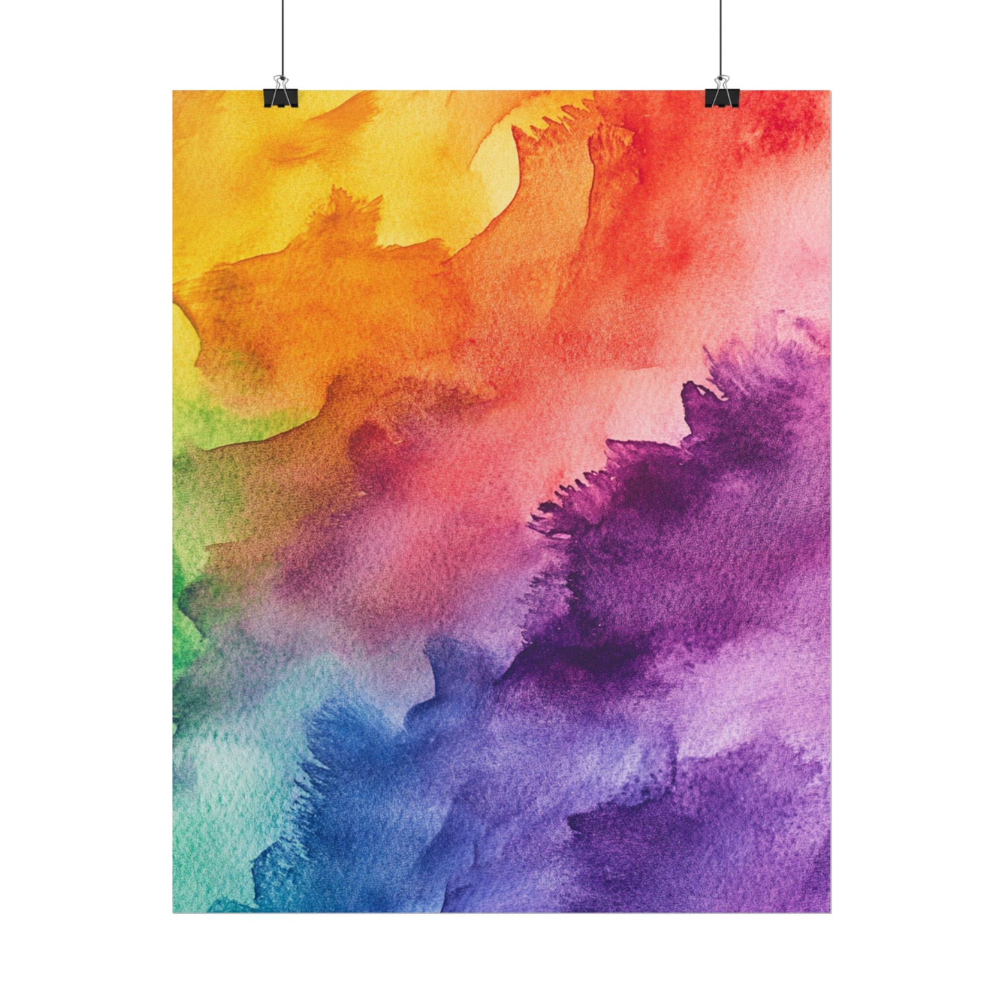 Spectrum of Serenity - Vibrant Abstract Watercolour Art