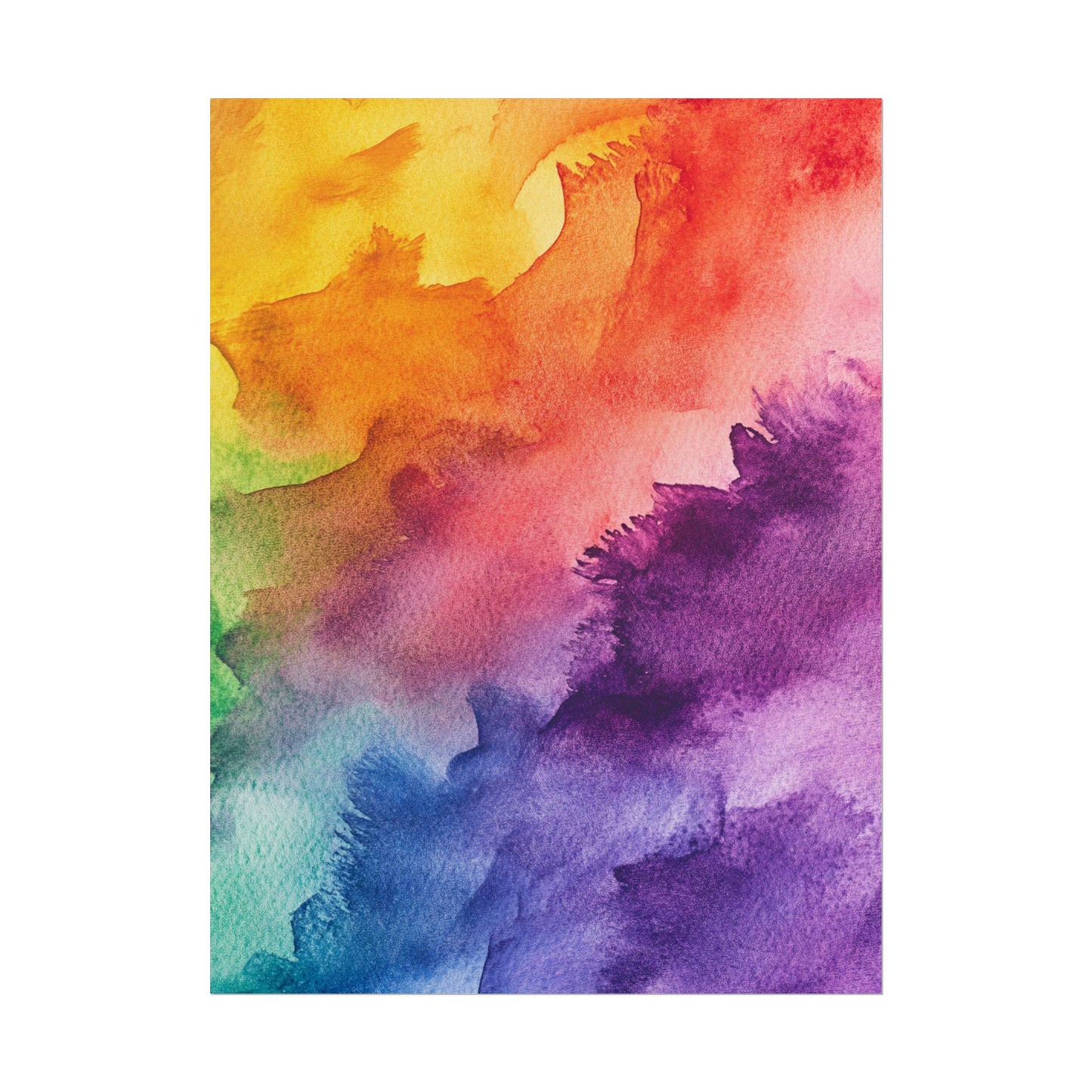 Spectrum of Serenity - Vibrant Abstract Watercolour Art