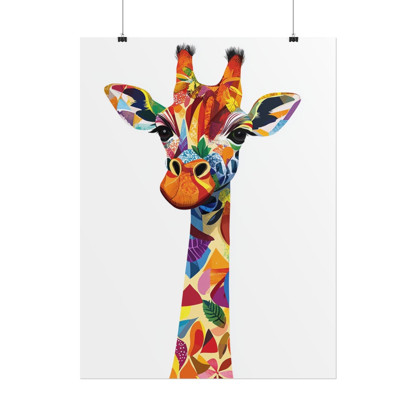 Vibrant Giraffe - Abstract Animal Art Print