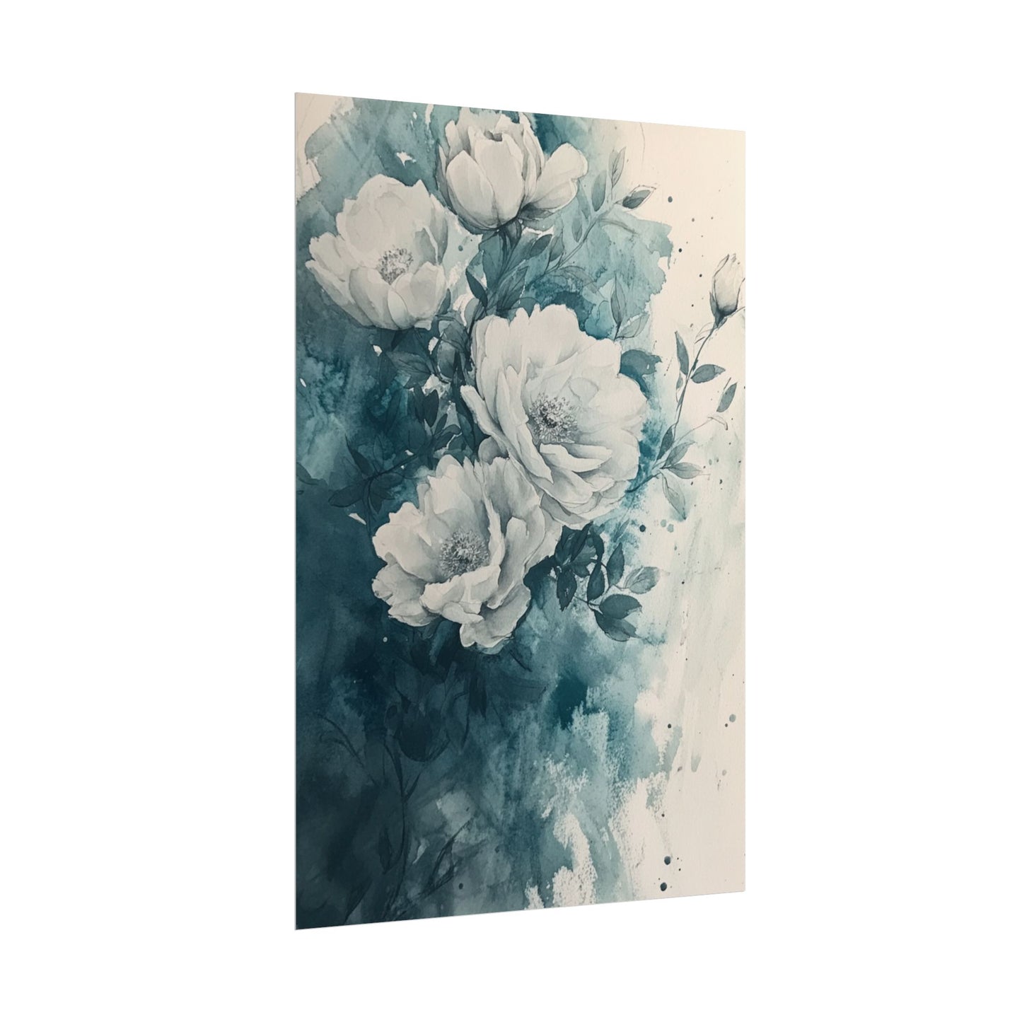 Serenity in Bloom - Abstract Floral Watercolour Art