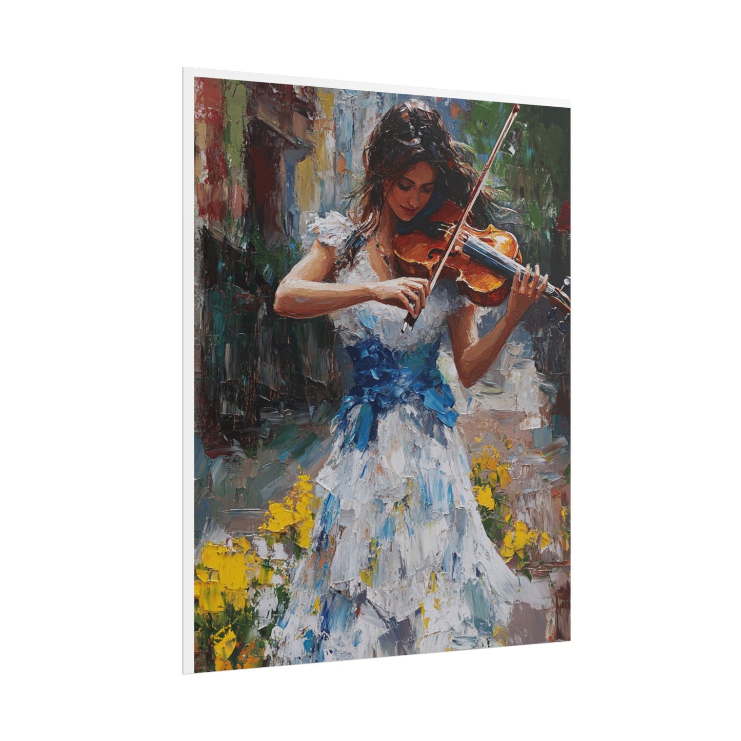 Melody in Motion - Impressionist Violinist Art Print