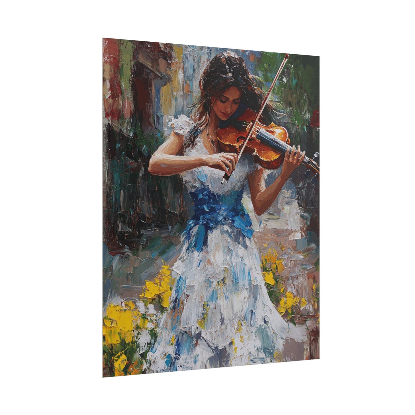 Melody in Motion - Impressionist Violinist Art Print