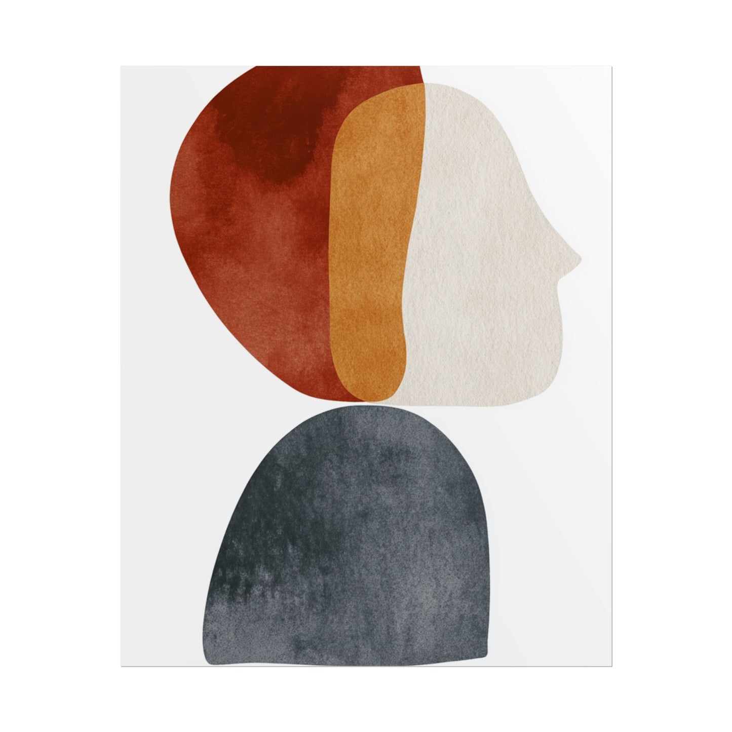 Layers of Thought - Abstract Profile Art Print