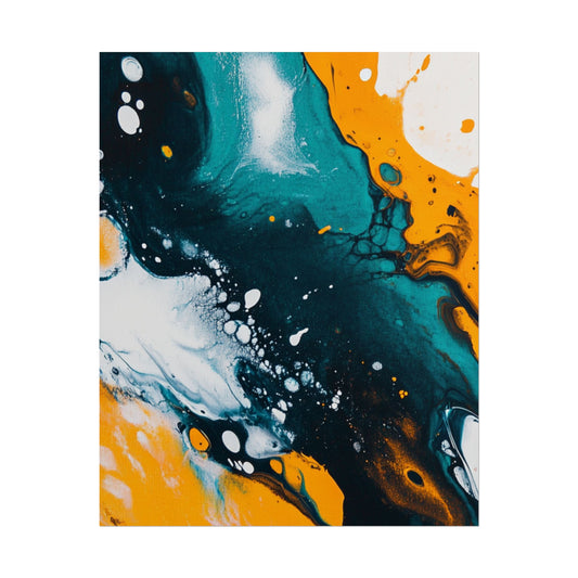 Fluid Harmony - Abstract Colour Flow Art Print