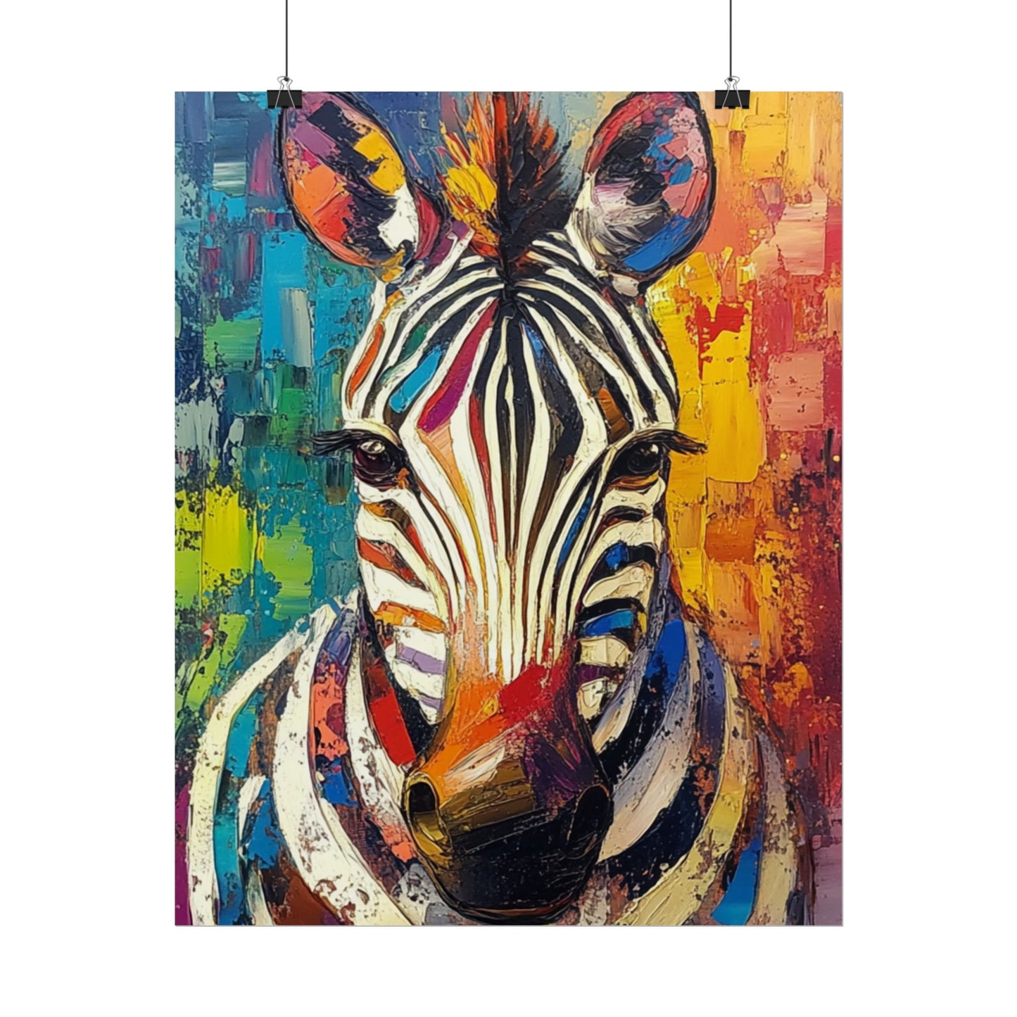 Colourful Zebra - Abstract Wildlife Art Print