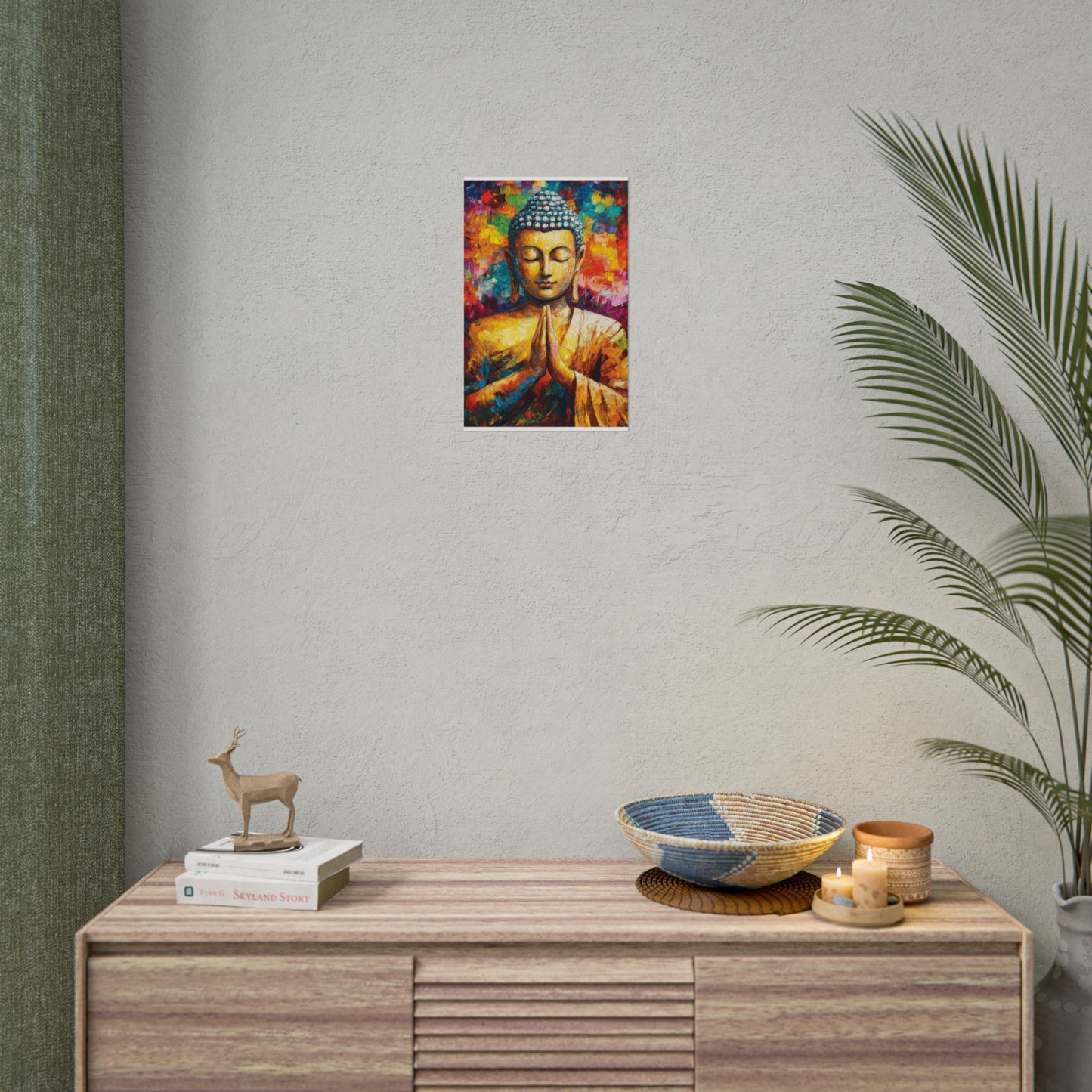 Vibrant Buddha - Abstract Spiritual Art Print