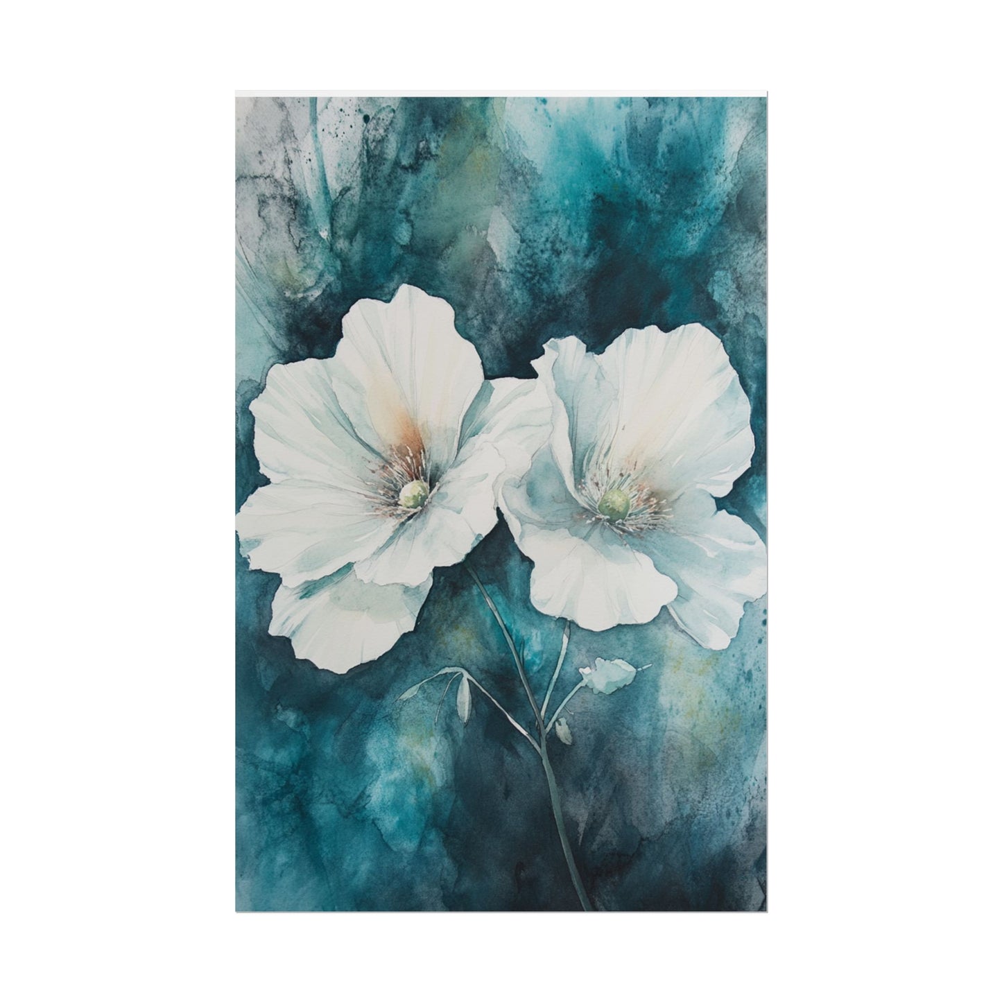 Tranquil Harmony - Abstract Floral Watercolour Art