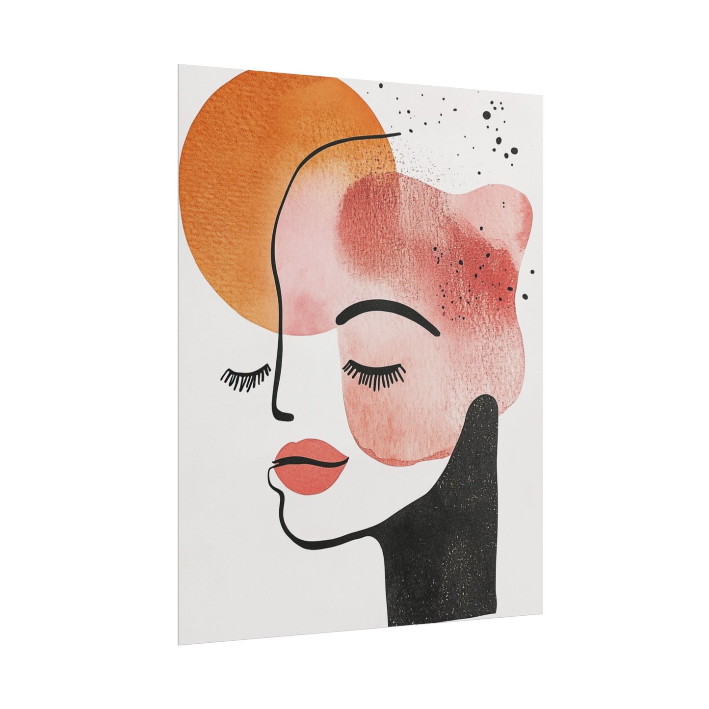 Serene Reflection - Abstract Portrait Art Print