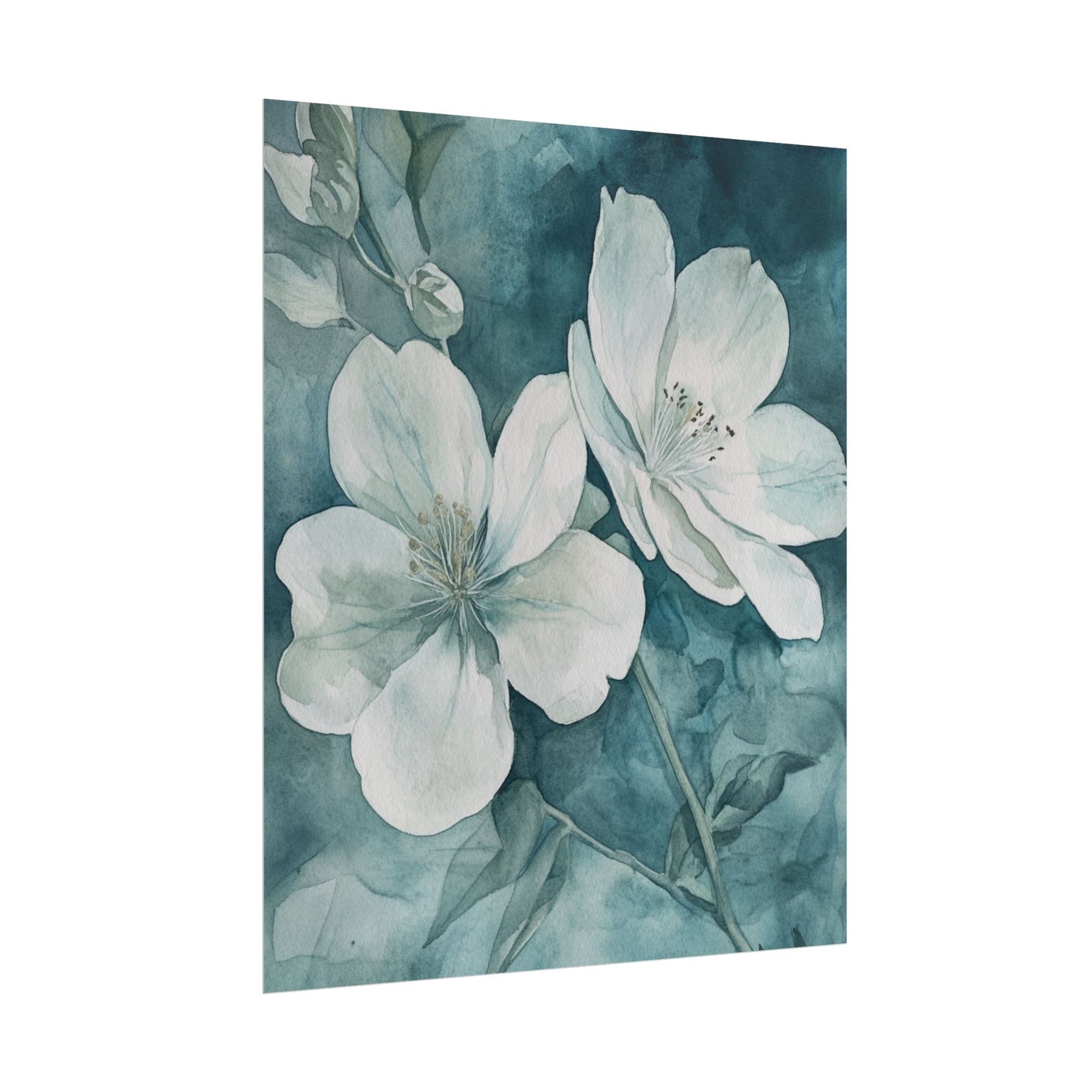 Tranquil Blossom - Abstract Floral Watercolour Art