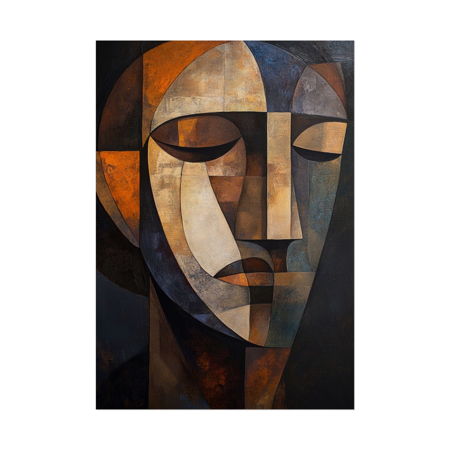 Solitude in Shades - Abstract Contemplative Art Print