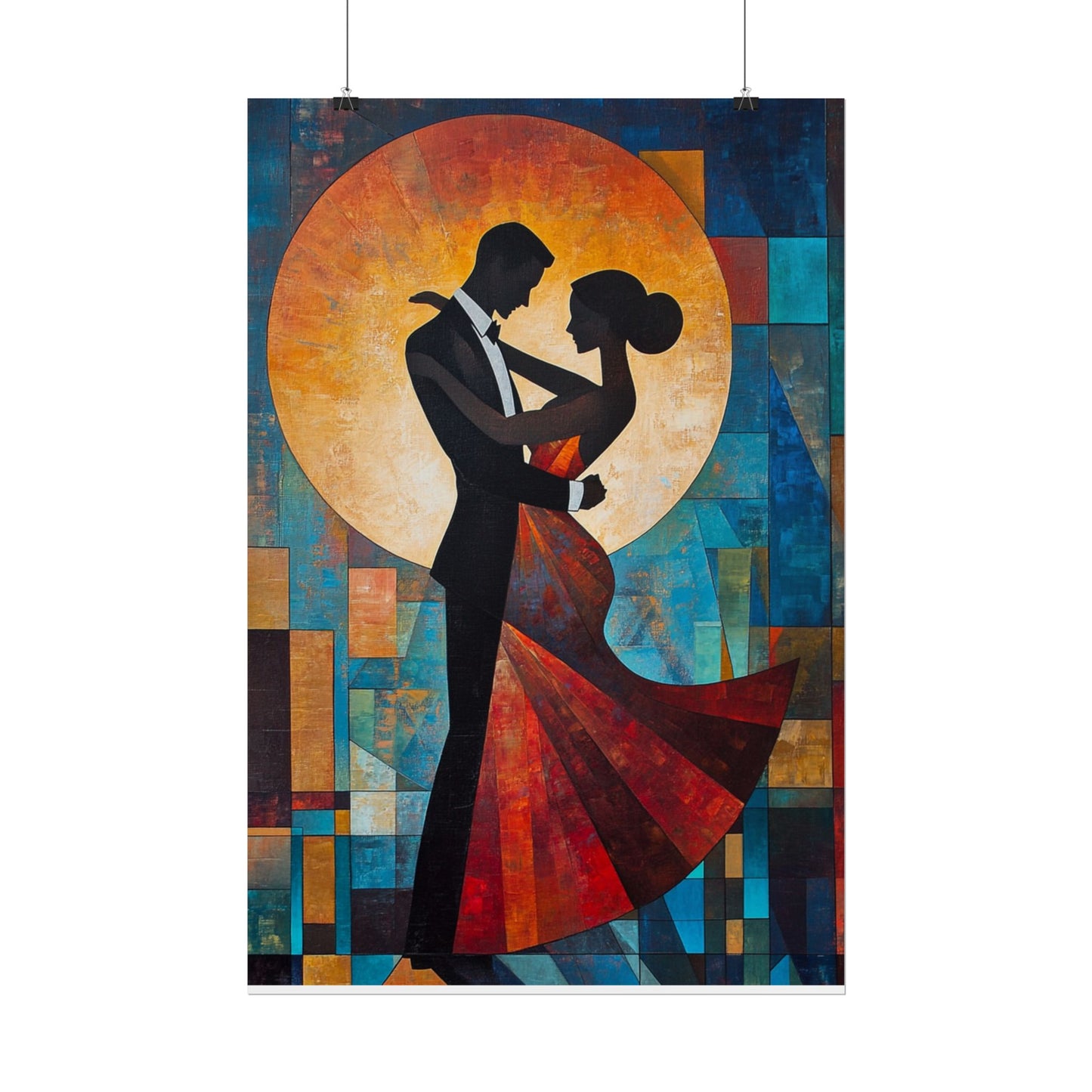 Moonlit Dance - Abstract Silhouette Art Print