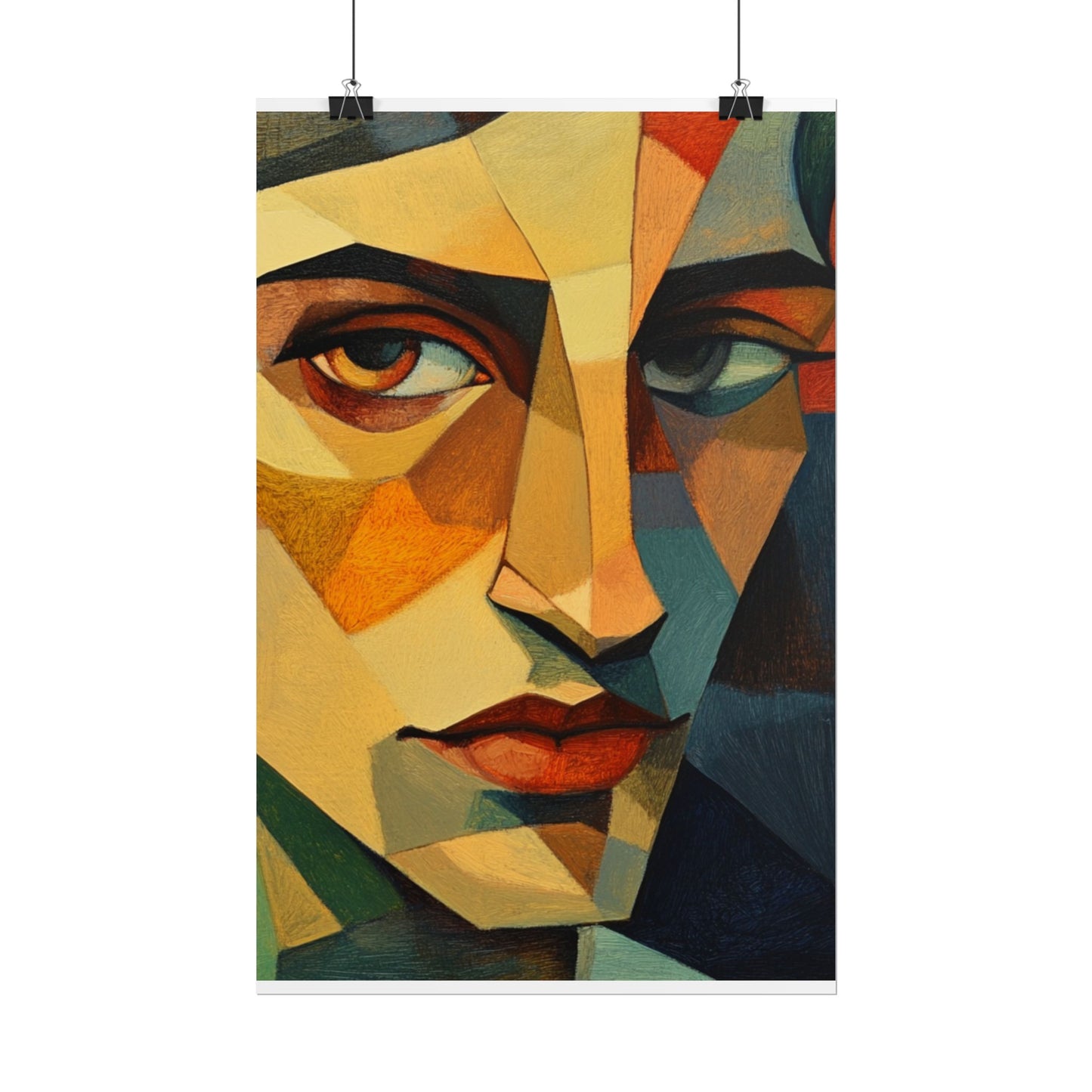 Angular Gaze - Abstract Geometric Portrait Art Print