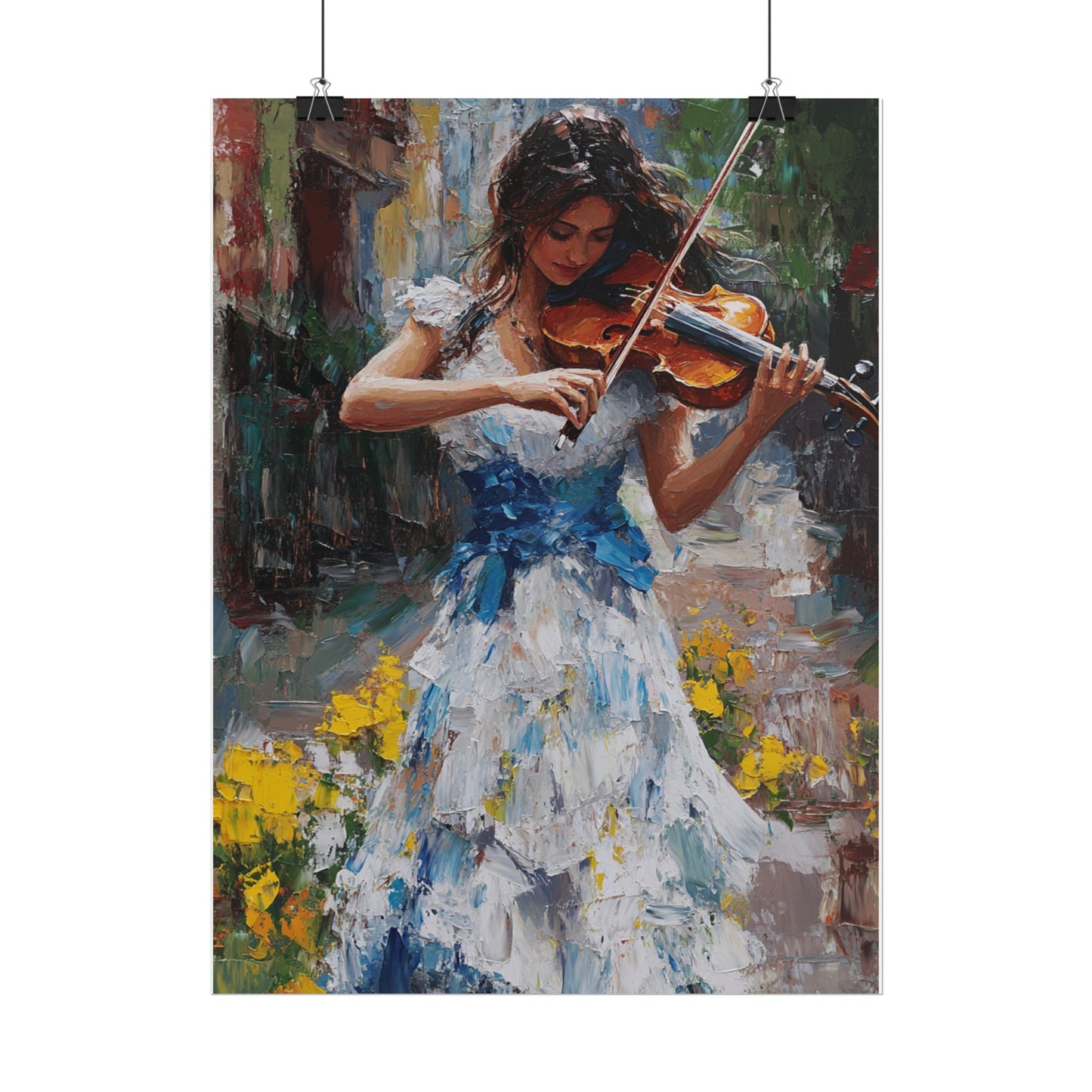 Melody in Motion - Impressionist Violinist Art Print