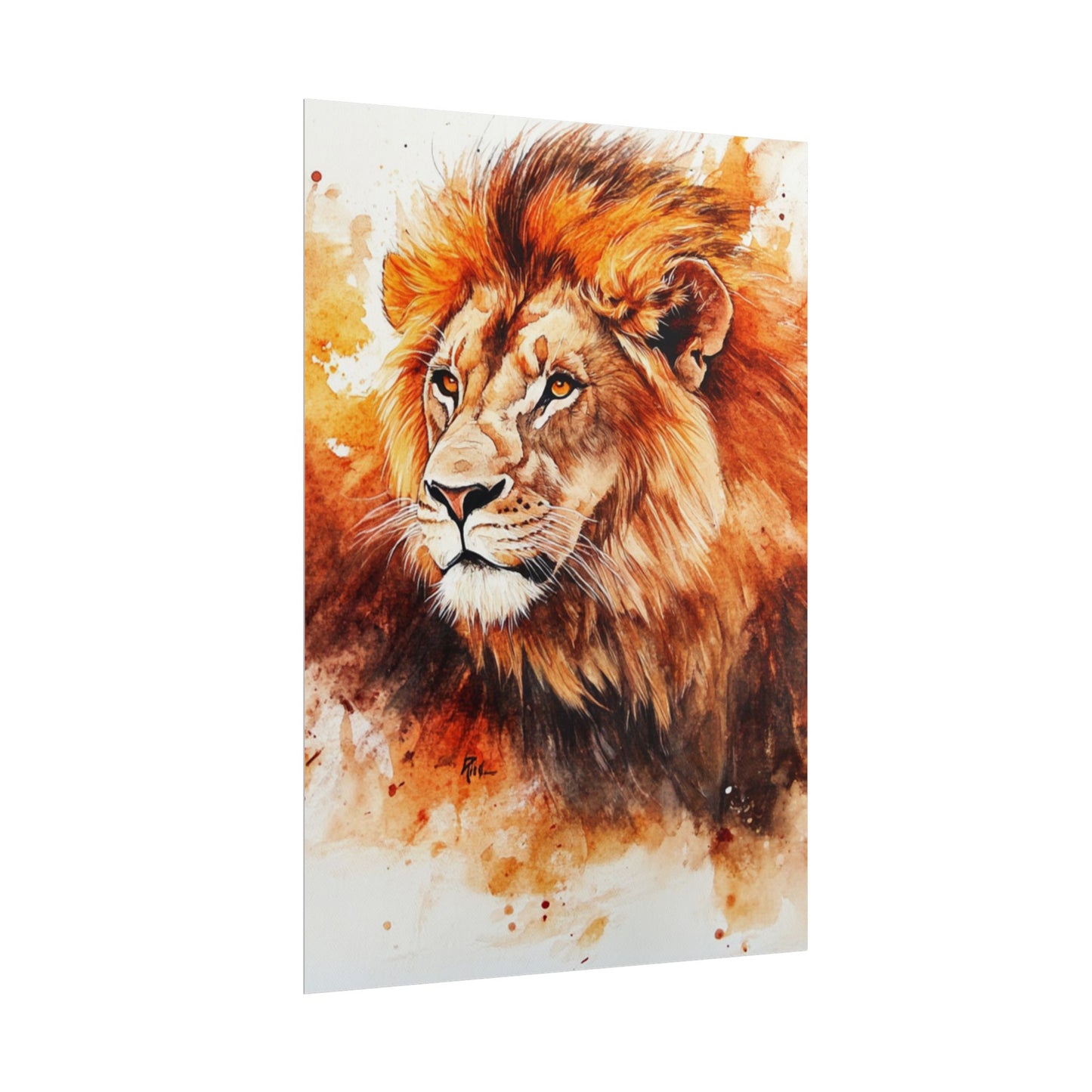 Fierce Elegance - Abstract Lion Art Print