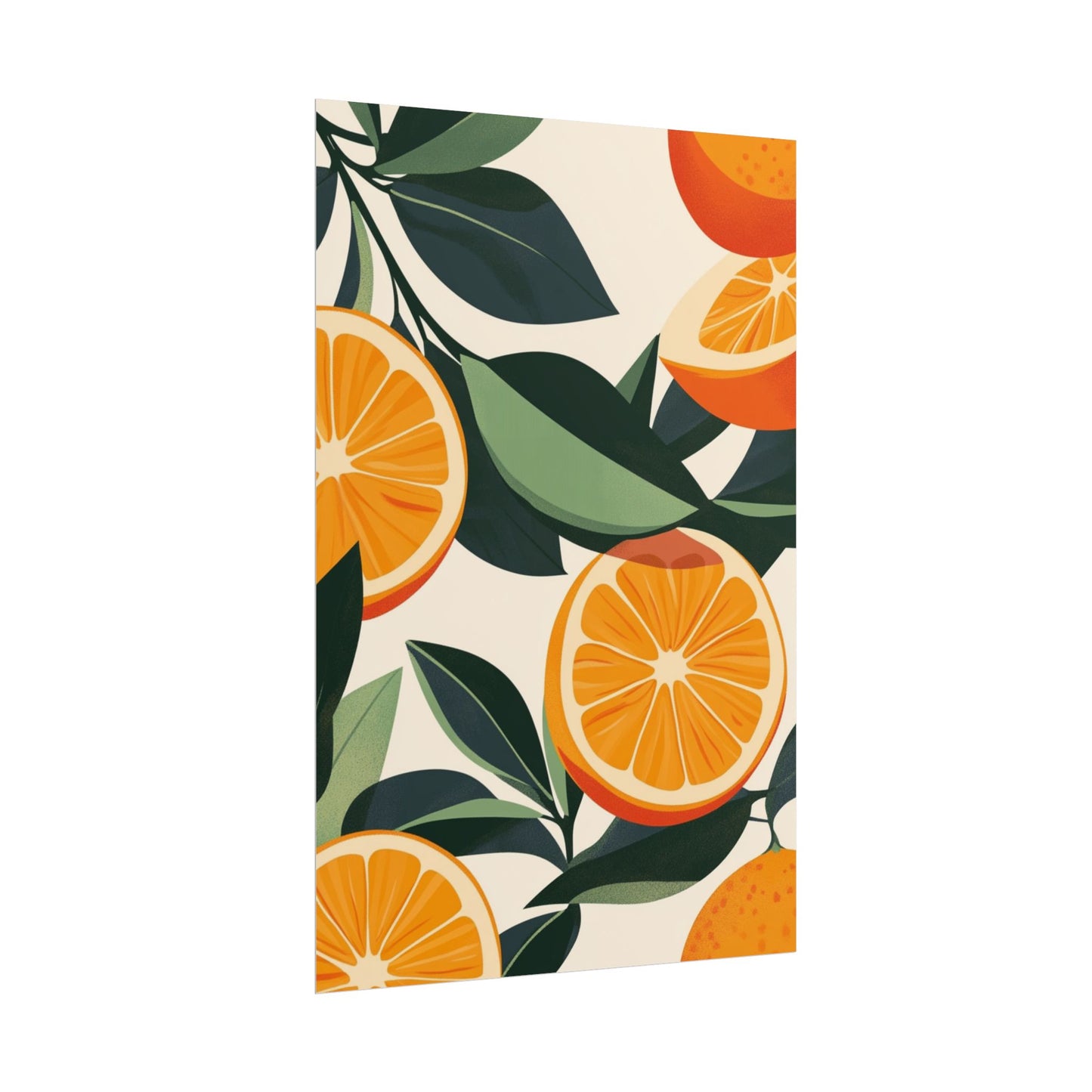 Citrus Fresh - Abstract Orange Art Print