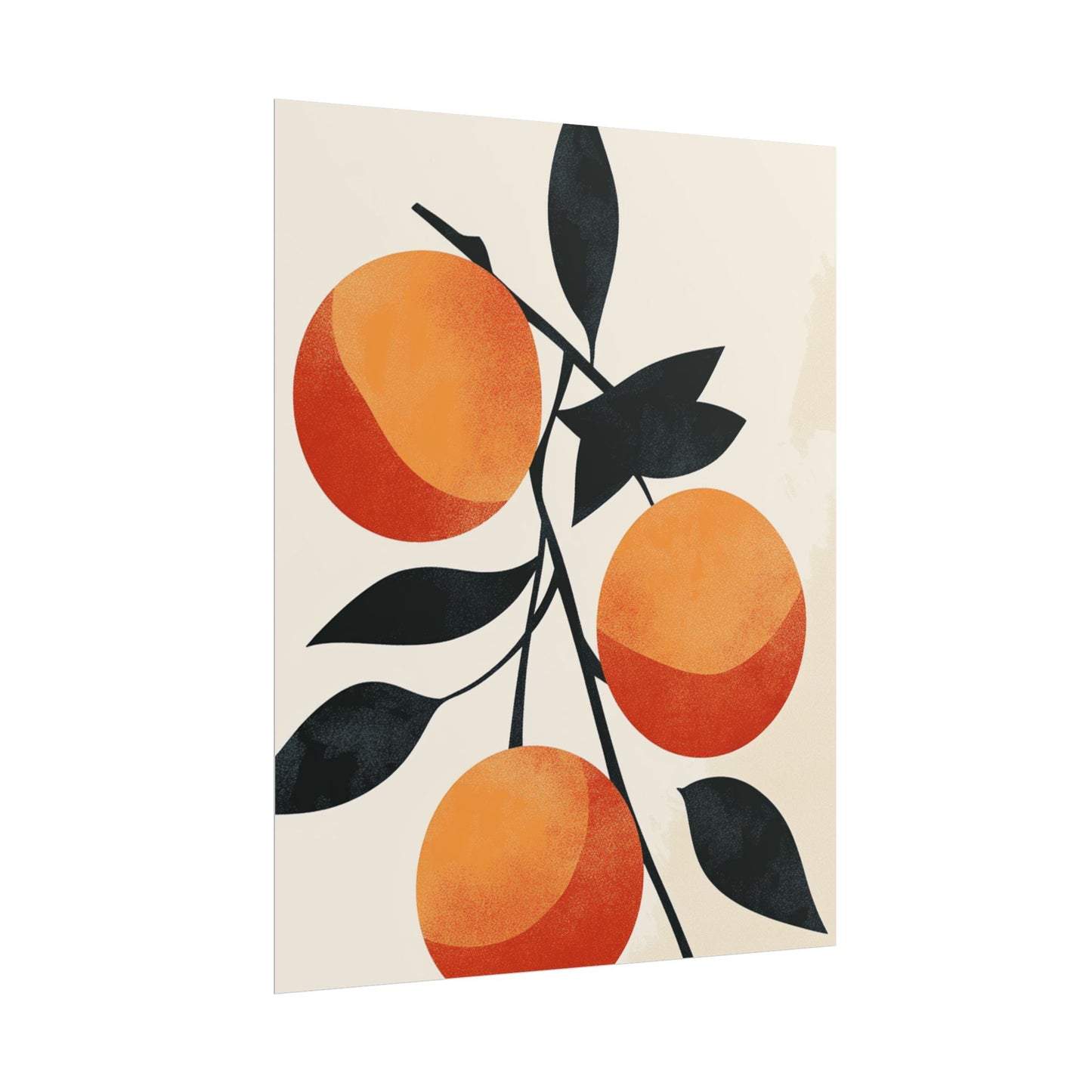 Orange Orchard - Abstract Fruit Illustration