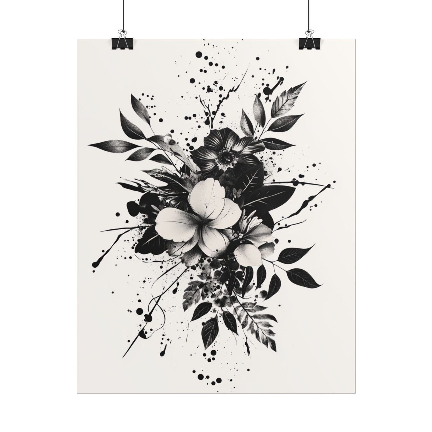 Ink Bloom - Abstract Floral Art Print