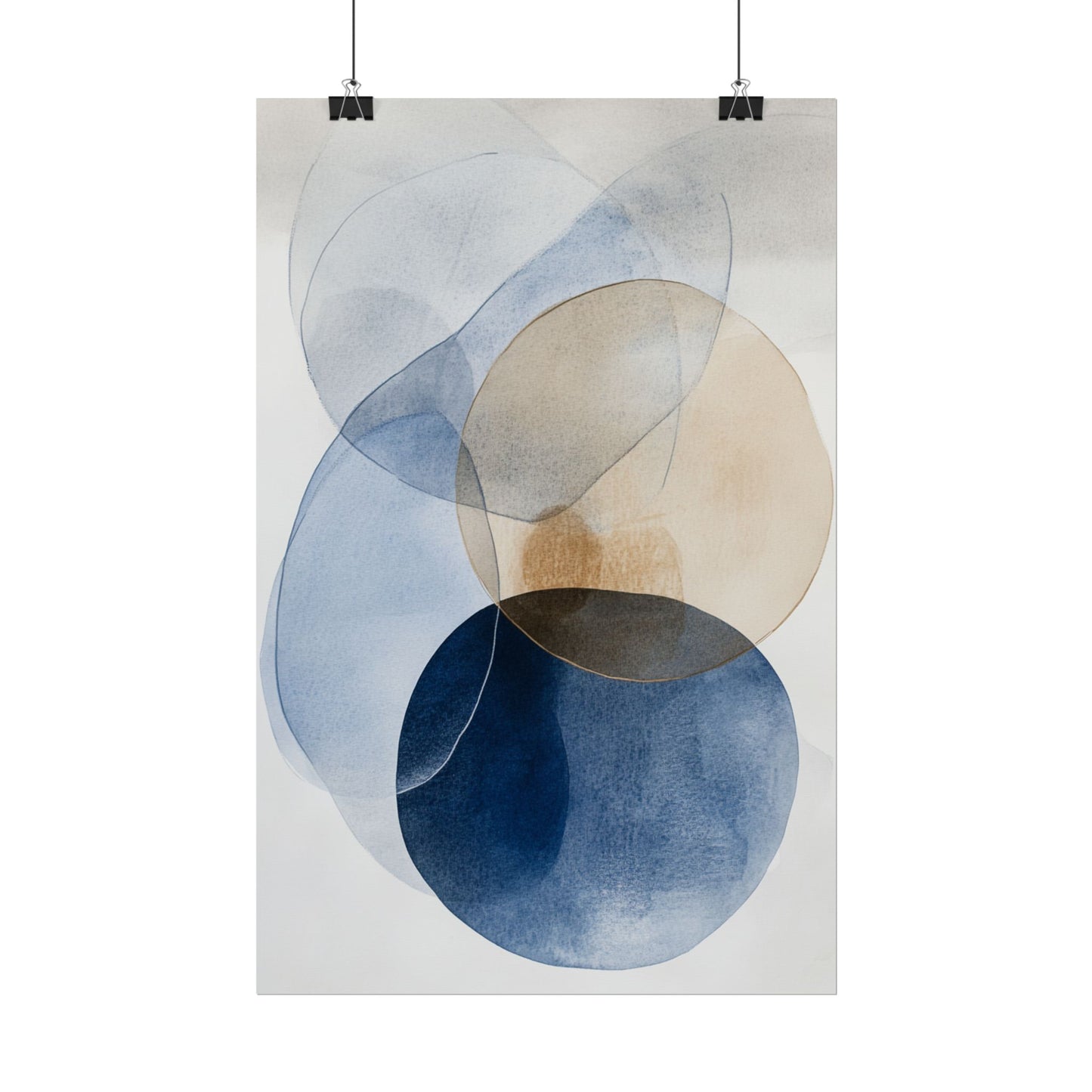 Harmony in Overlap - Abstract Watercolour Circles