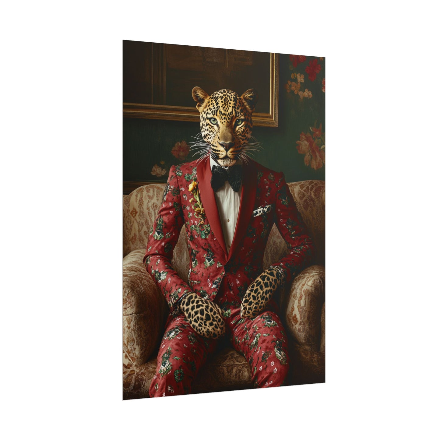 Dapper Leopard - Abstract Portrait of Elegance