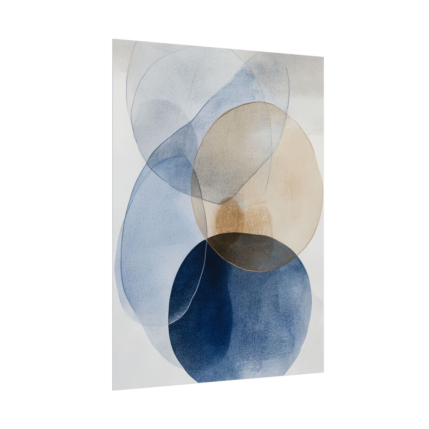 Harmony in Overlap - Abstract Watercolour Circles