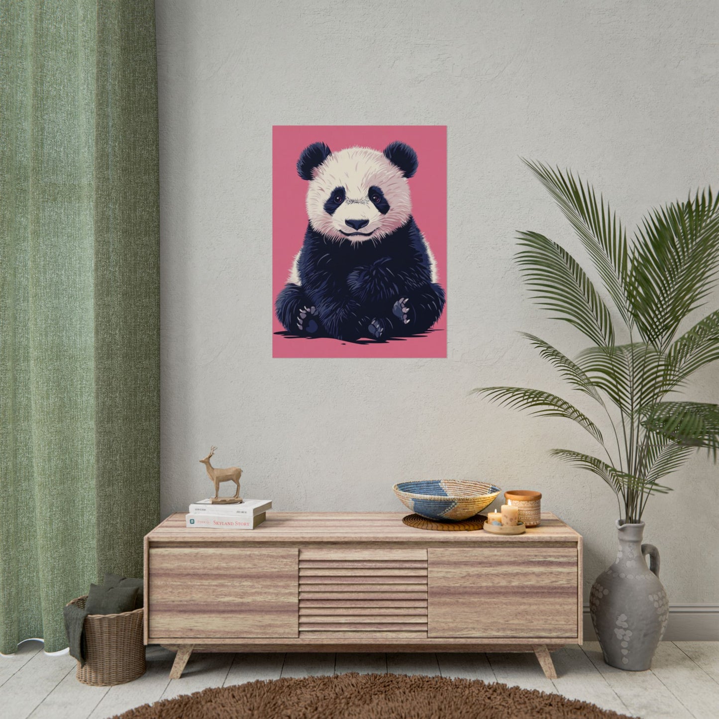 Adorable Panda Bliss - Abstract Art Print