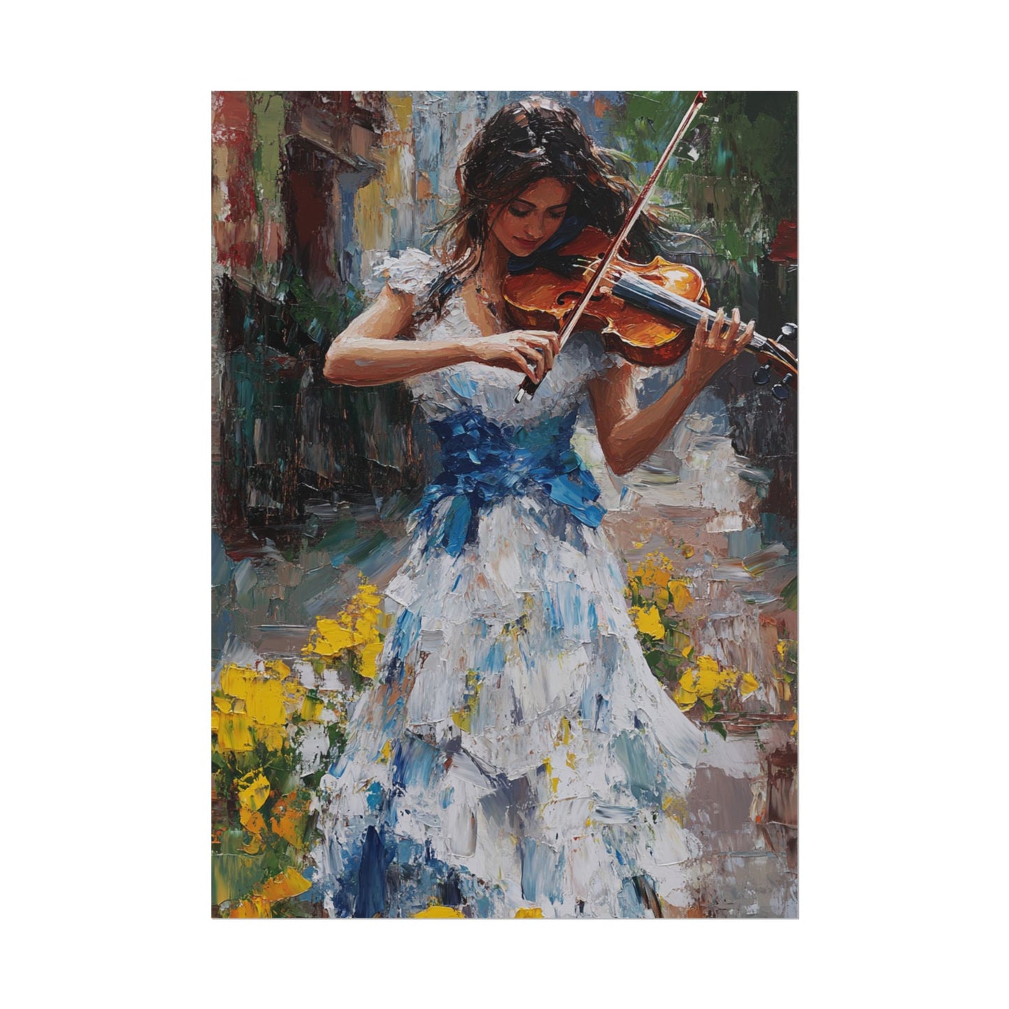 Melody in Motion - Impressionist Violinist Art Print