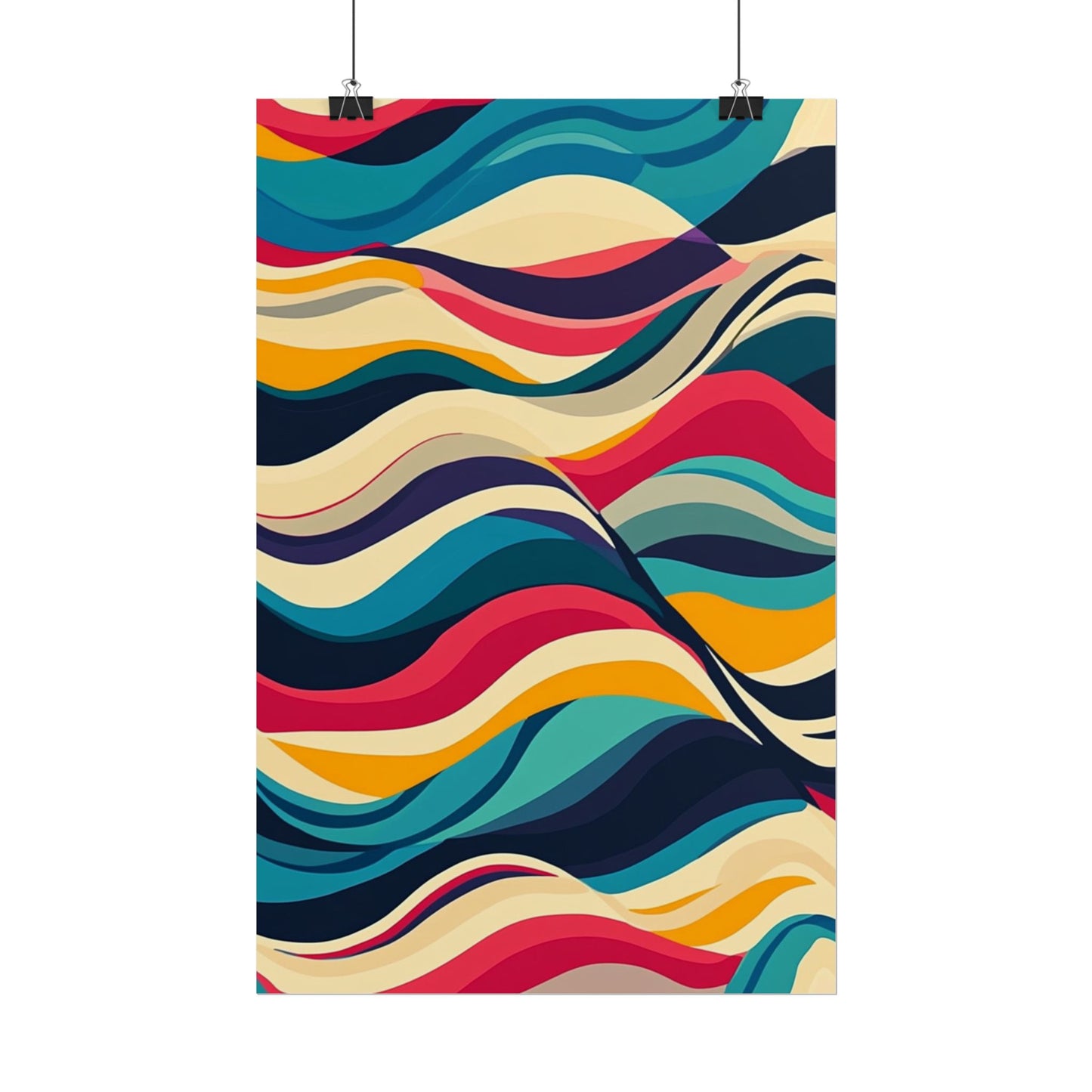 Flowing Waves of Colour - Abstract Art Print