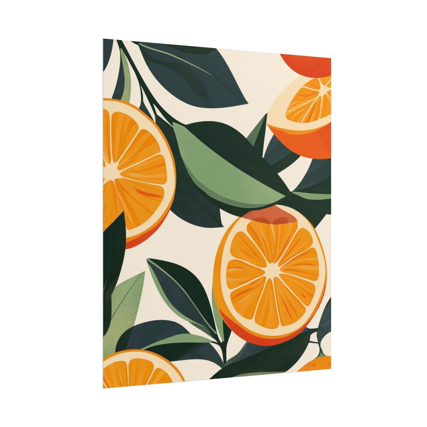 Citrus Fresh - Abstract Orange Art Print