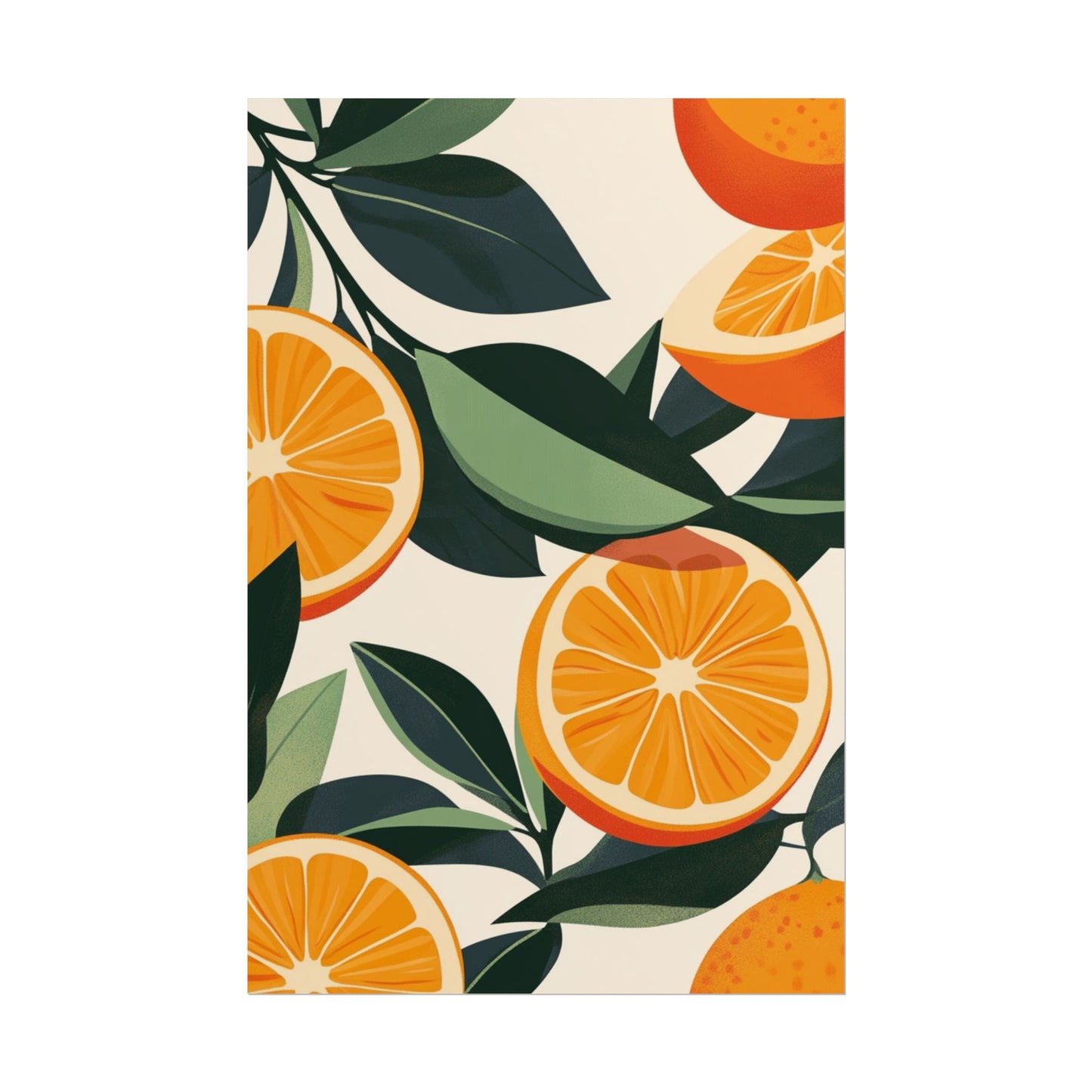 Citrus Fresh - Abstract Orange Art Print