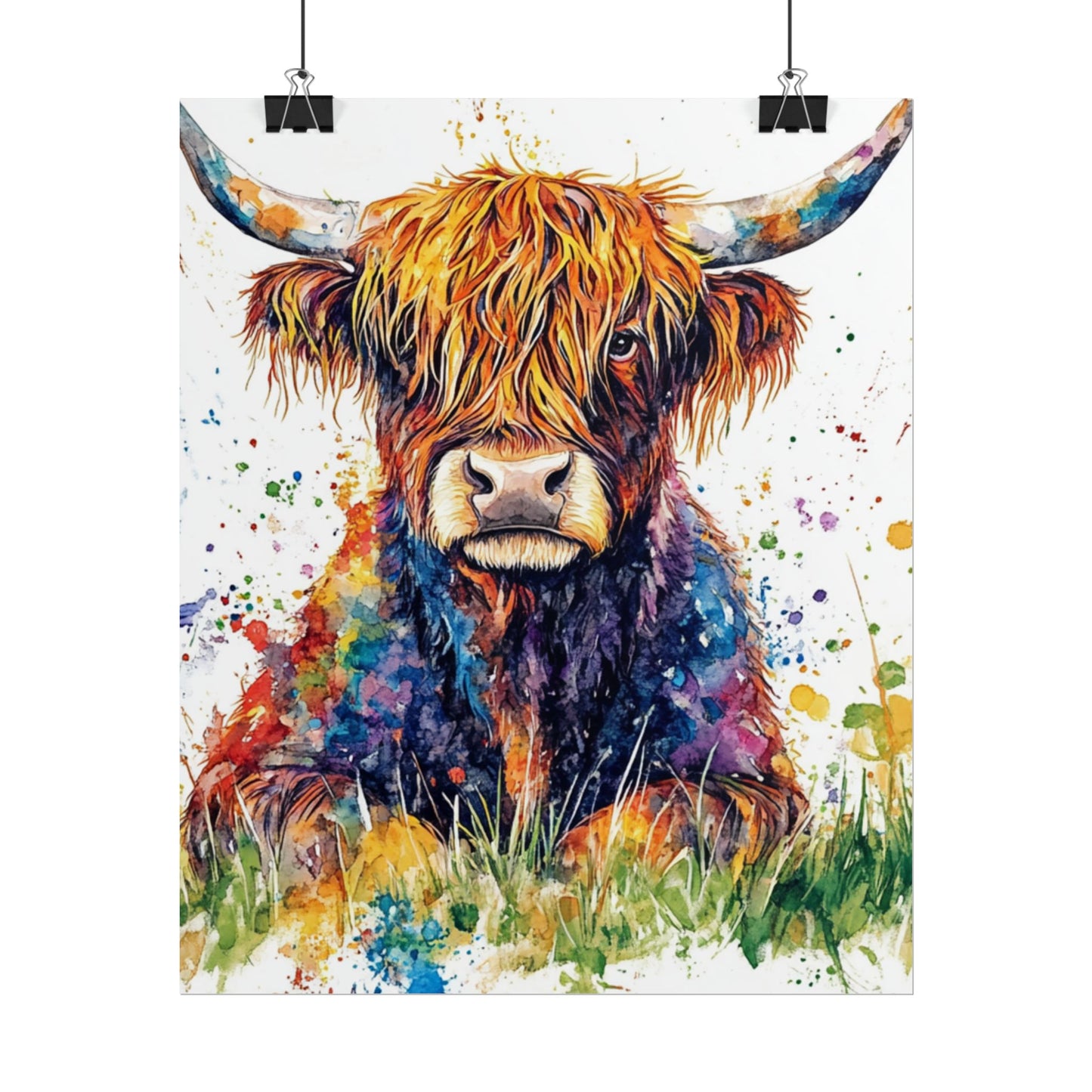 Highland Harmony - Abstract Highland Cow Art Print