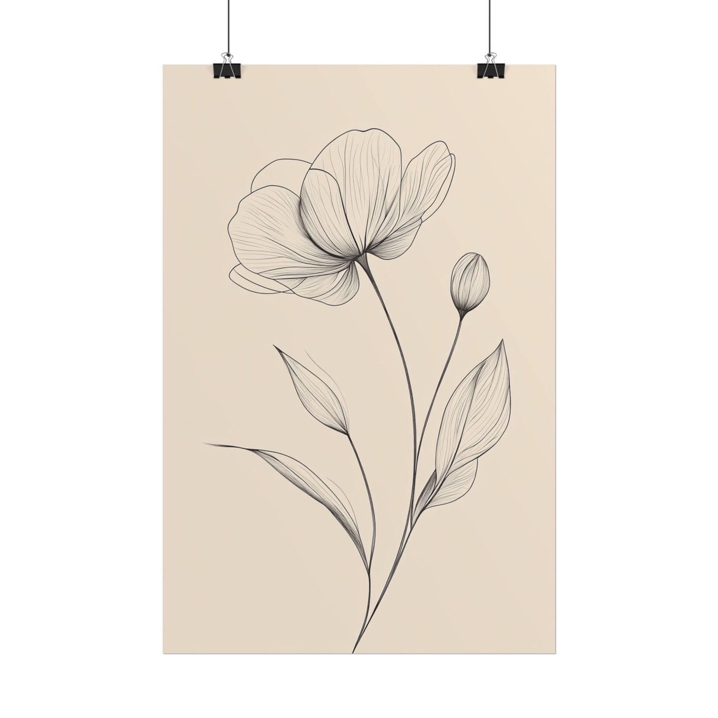 Elegant Bloom - Minimalist Floral Line Art