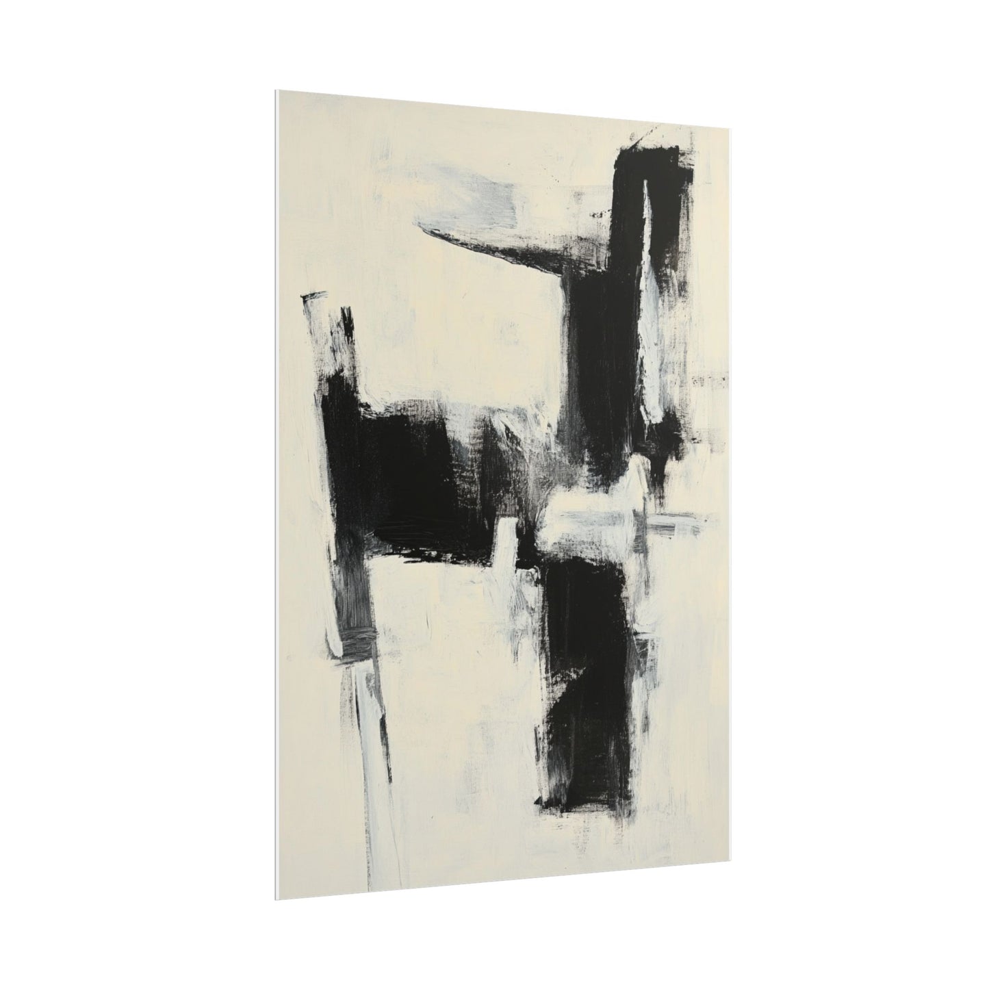 Monochrome Balance - Abstract Expressionist Art Print