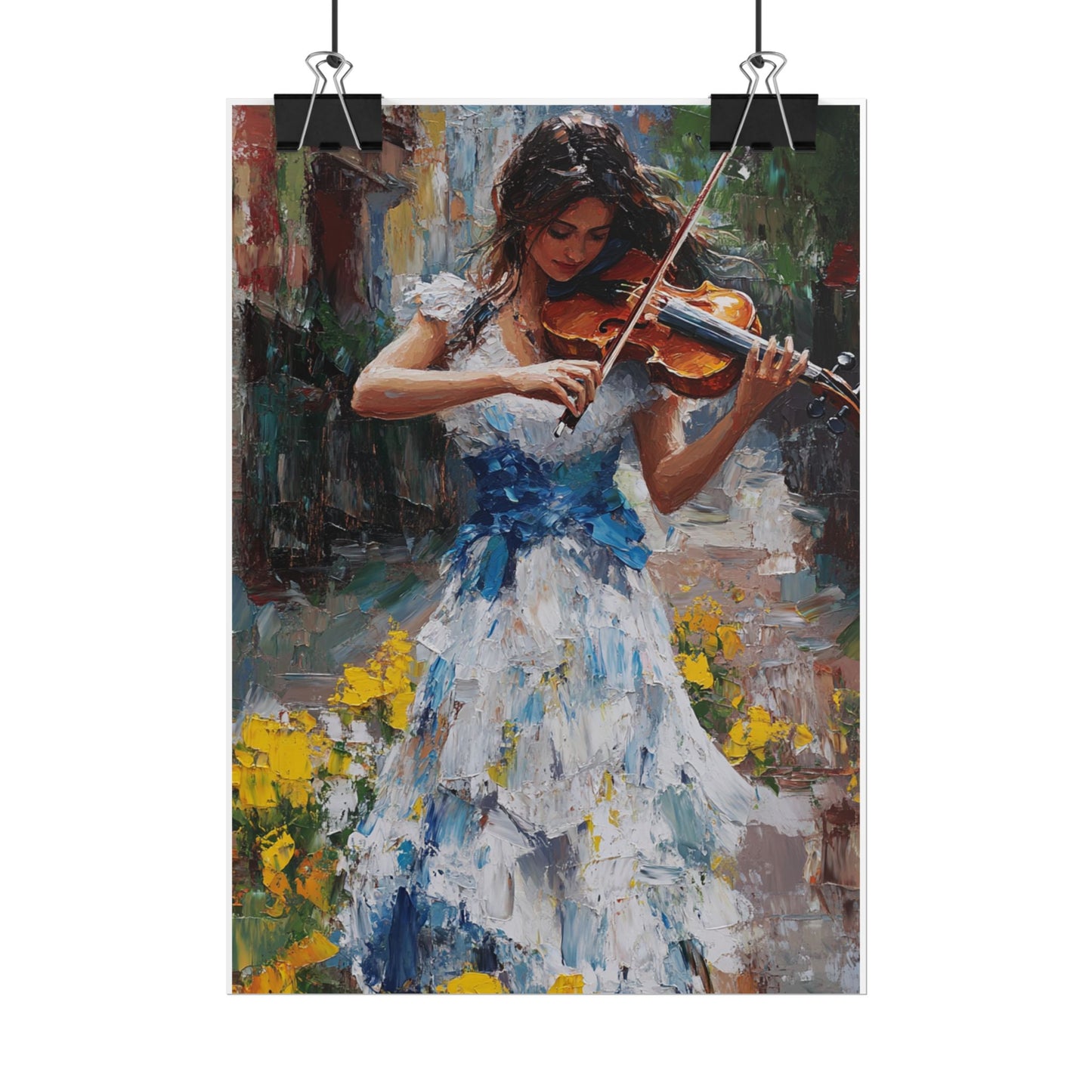 Melody in Motion - Impressionist Violinist Art Print