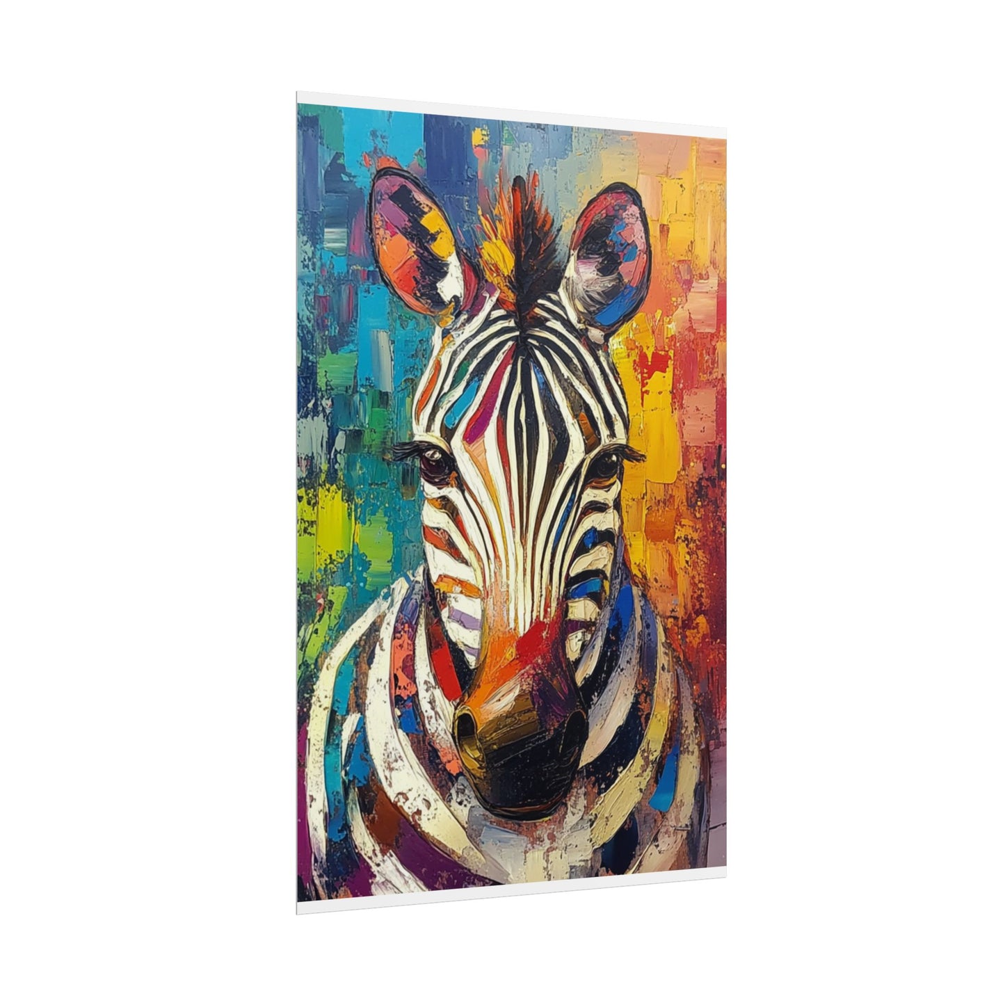 Colourful Zebra - Abstract Wildlife Art Print