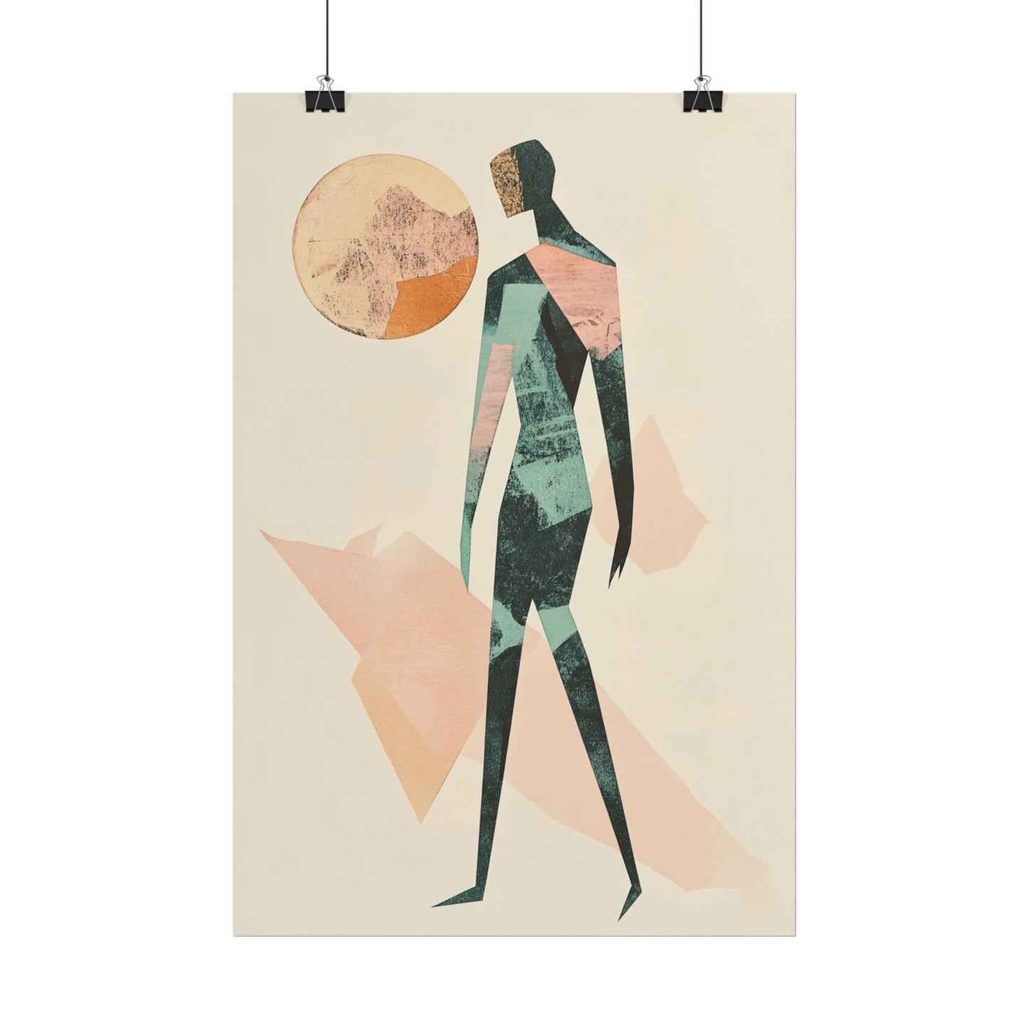 Abstract Wanderer - Minimalist Figurative Art Print