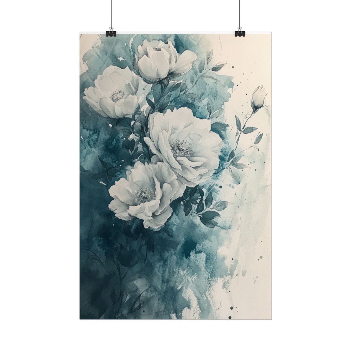 Serenity in Bloom - Abstract Floral Watercolour Art