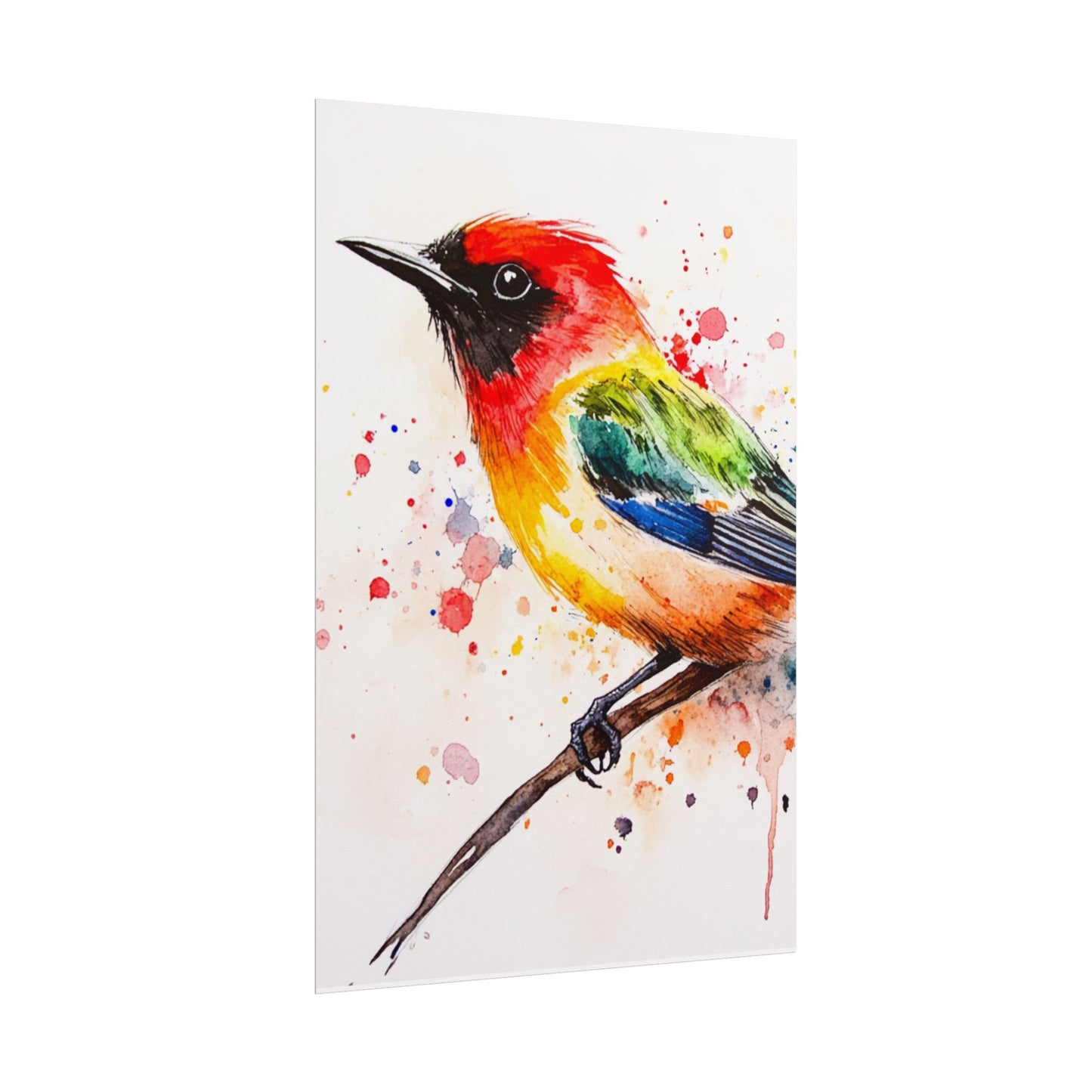 Vibrant Melody - Abstract Watercolour Bird Art