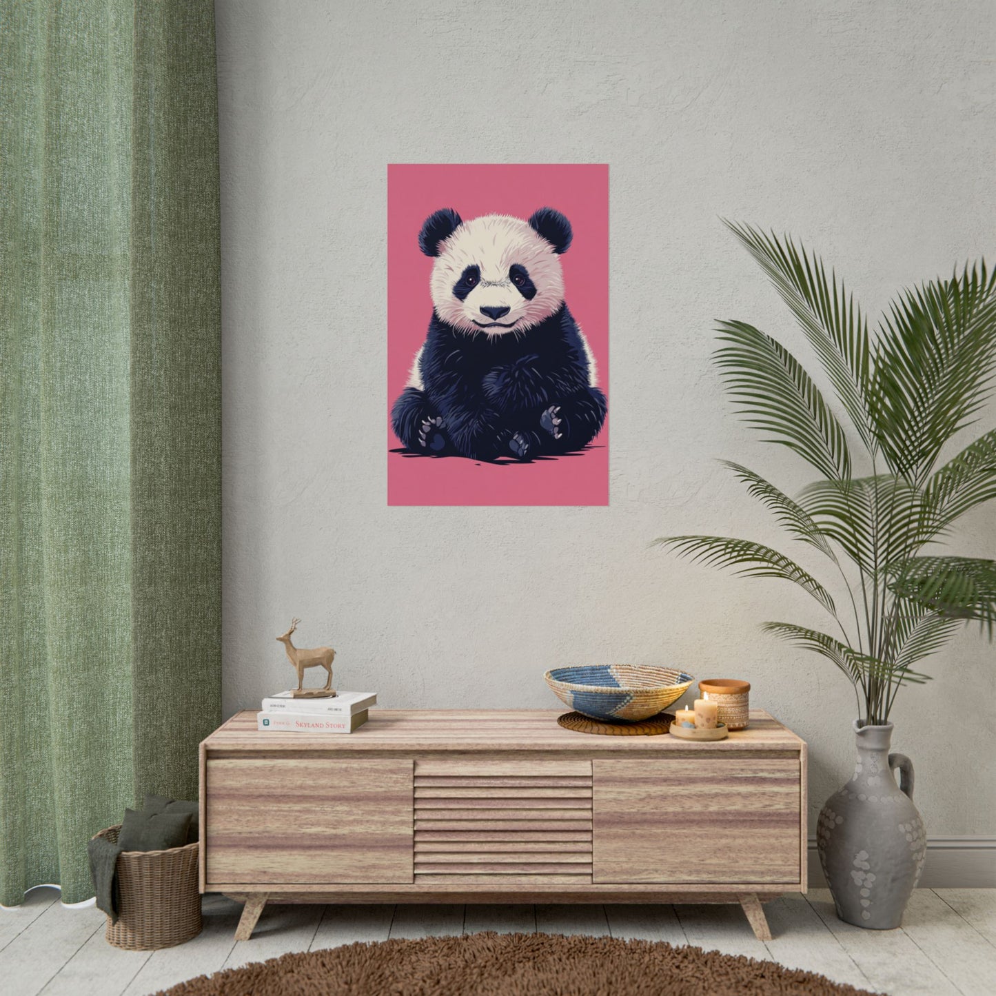 Adorable Panda Bliss - Abstract Art Print