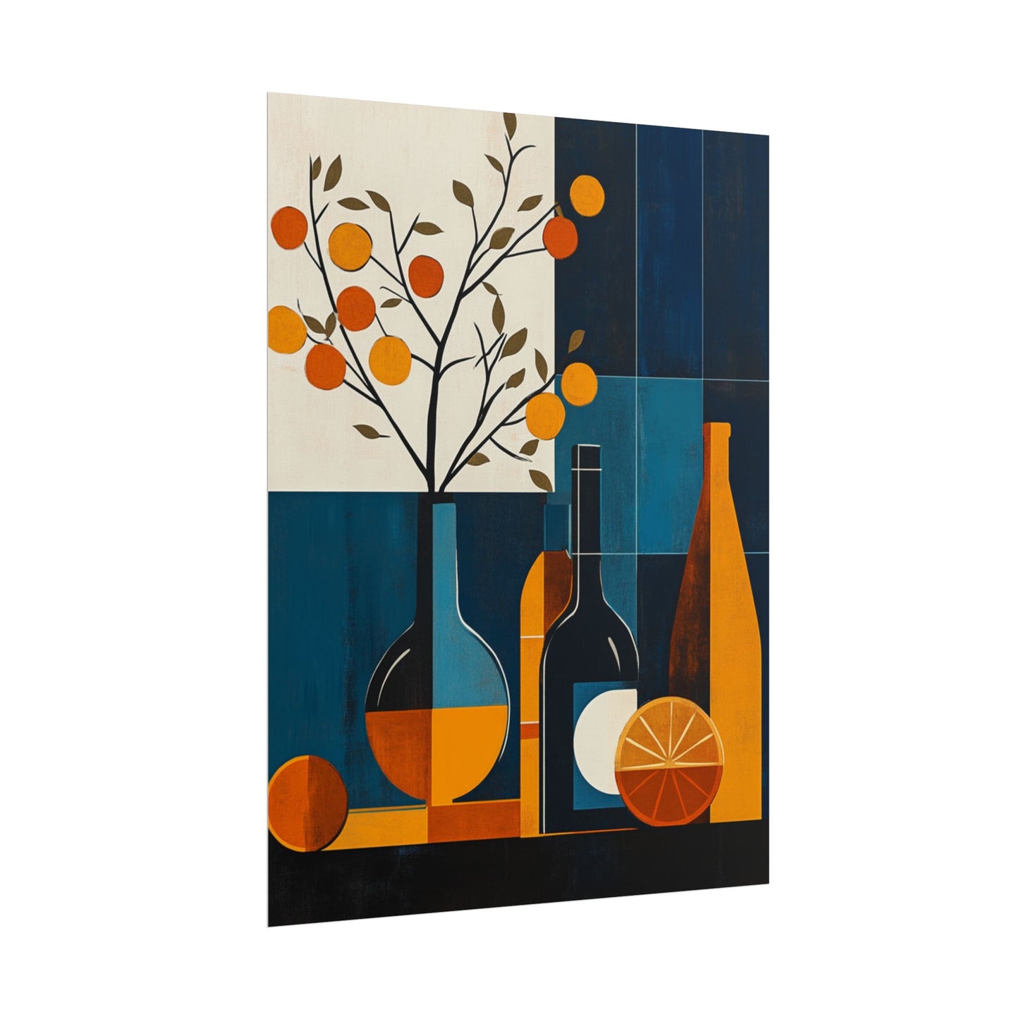 Mid-Century Modern Still Life - Abstract Geometric Art Print