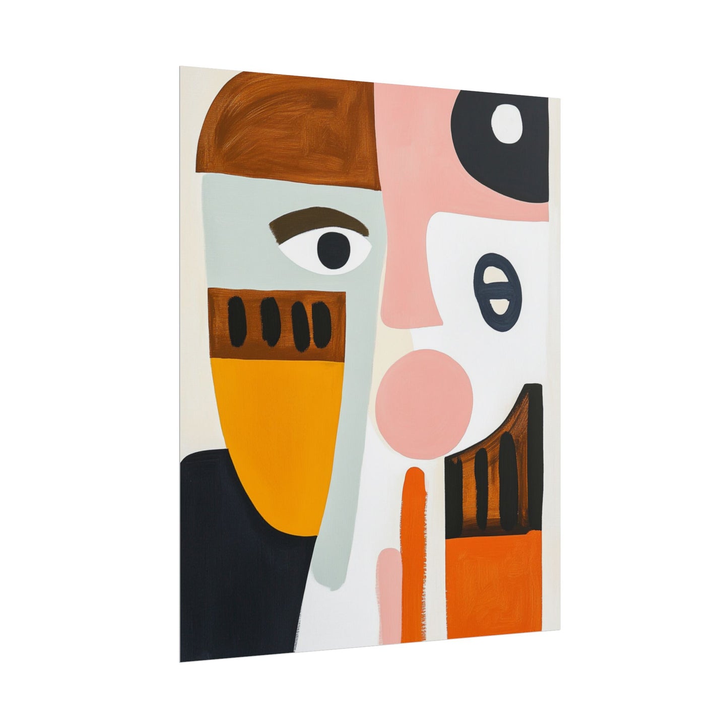 Modern Faces - Geometric Abstract Art Print