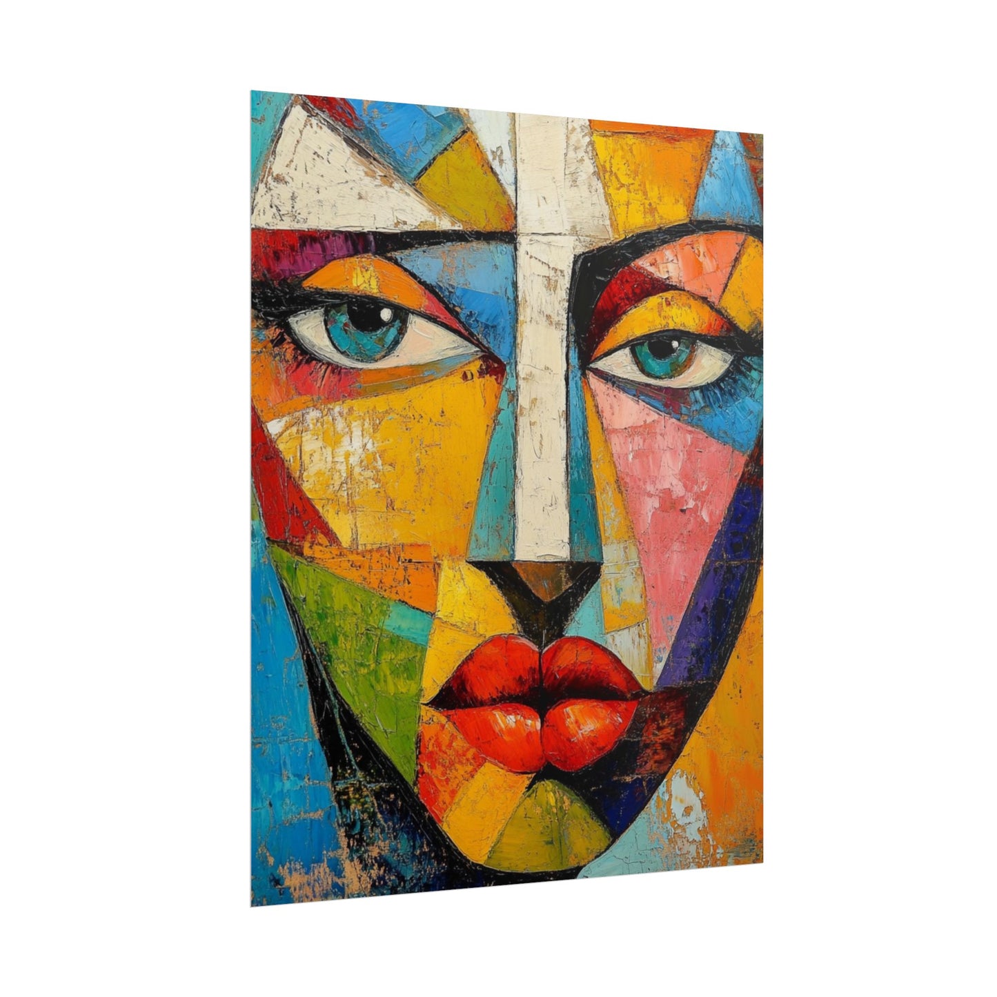 Vibrant Reflections - Abstract Face Art Print