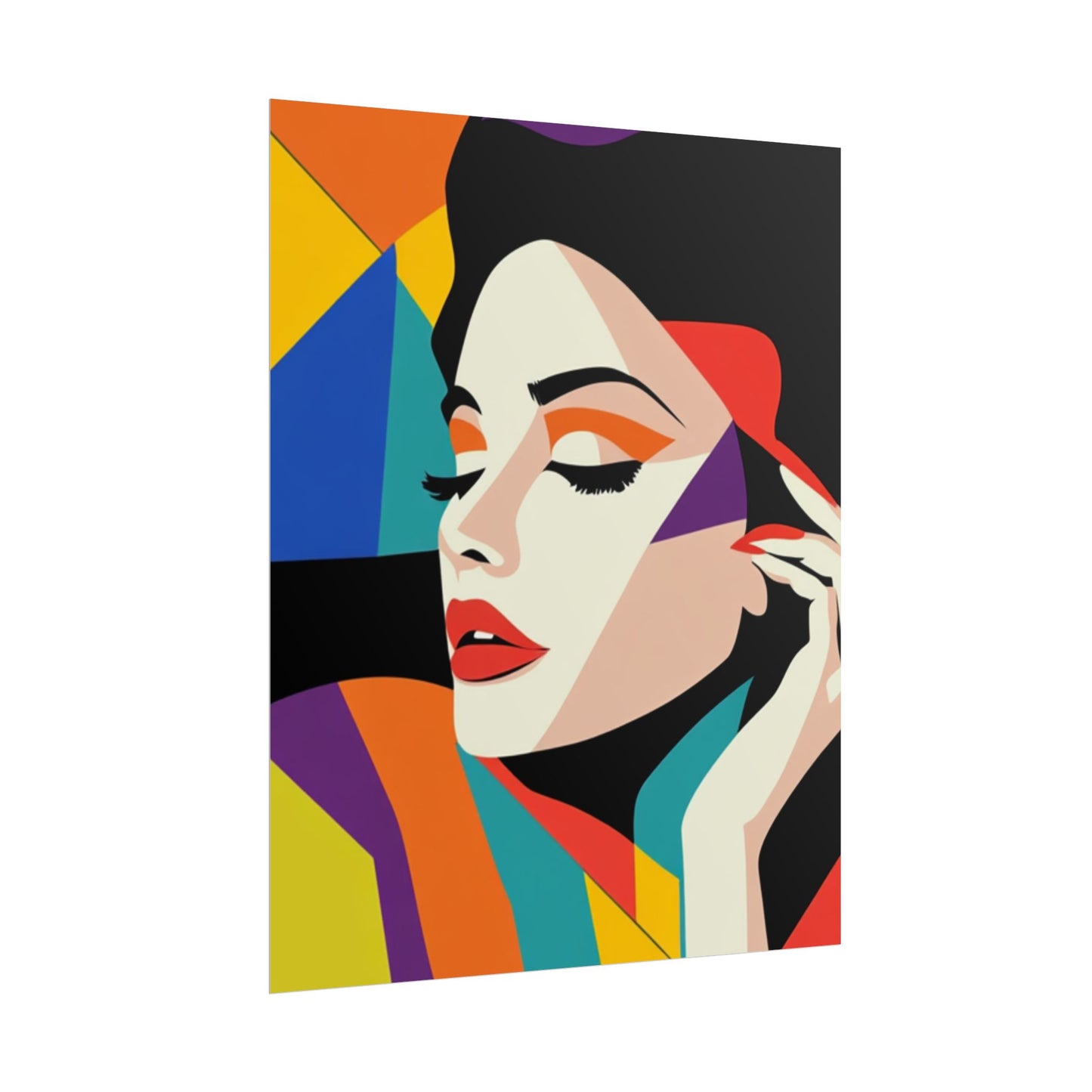 Vibrant Pop Art Portrait - Abstract Woman Art Print